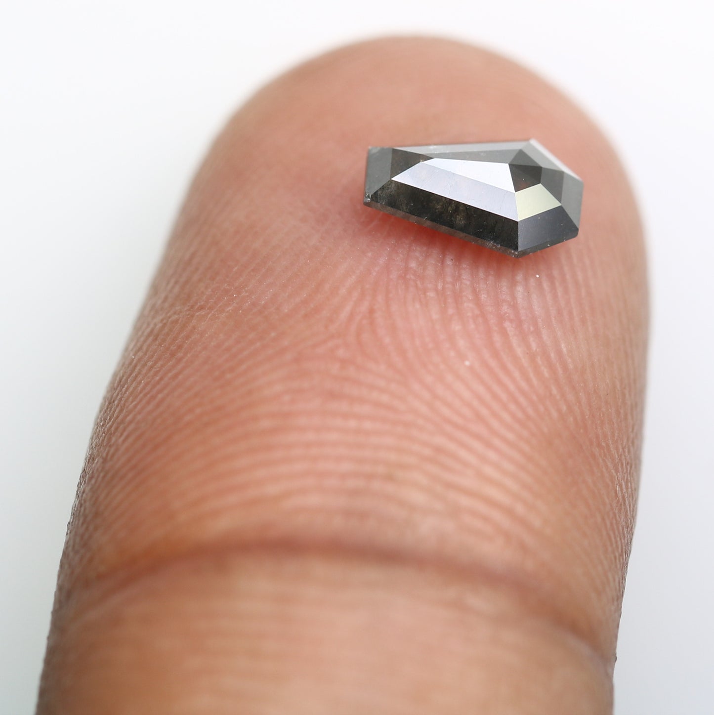 0.65 Carat Shield Shaped Salt and Pepper Loose Diamond for Galaxy Ring - Unique Gemstone for Celestial-Inspired Jewelry - JayKrishna Diamond