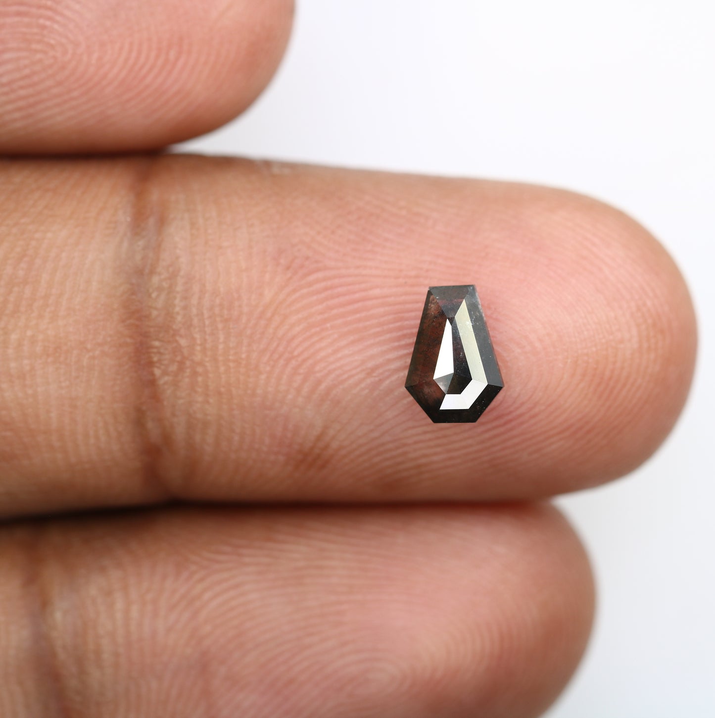 0.65 Carat Shield Shaped Salt and Pepper Loose Diamond for Galaxy Ring - Unique Gemstone for Celestial-Inspired Jewelry - JayKrishna Diamond