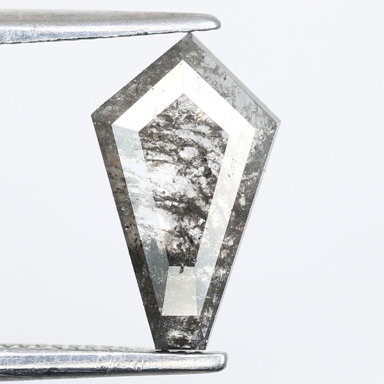 Salt And Pepper Diamond 0.73 Carat Loose Kite Shaped Diamond For Wedding - JayKrishna Diamond