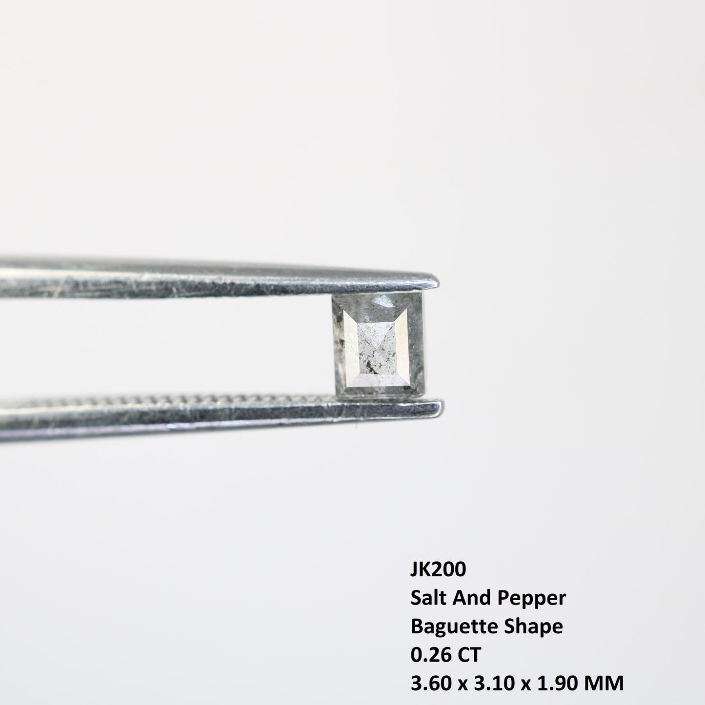 0.26 CT Baguette Shape Salt and Pepper Diamond – Perfect for Engagement Rings | Distinctive Salt and Pepper Diamond Jewelry - JayKrishna Diamond