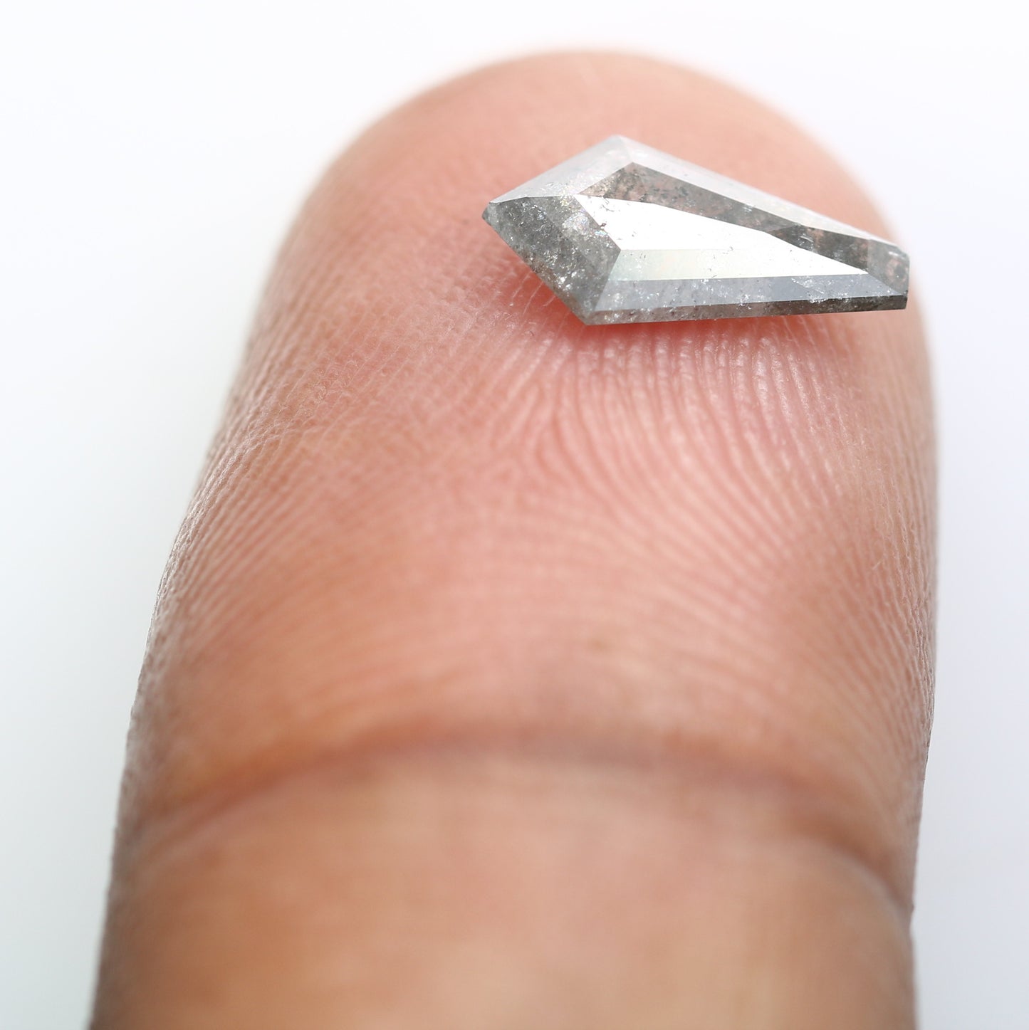 Salt And Pepper Diamond 0.73 Carat Loose Kite Shaped Diamond For Wedding - JayKrishna Diamond