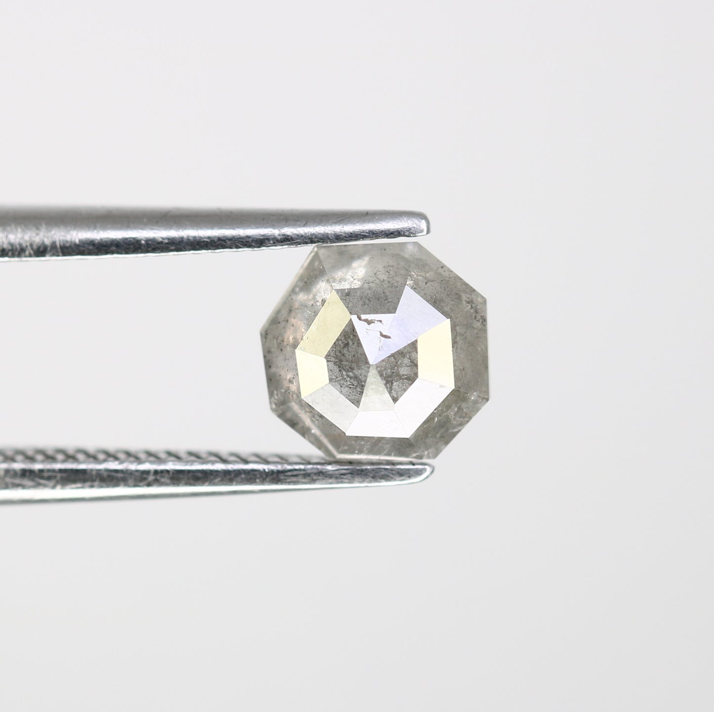 0.89 CT Geometric Shape Salt And Pepper Loose Diamond For Engagement Ring - JayKrishna Diamond