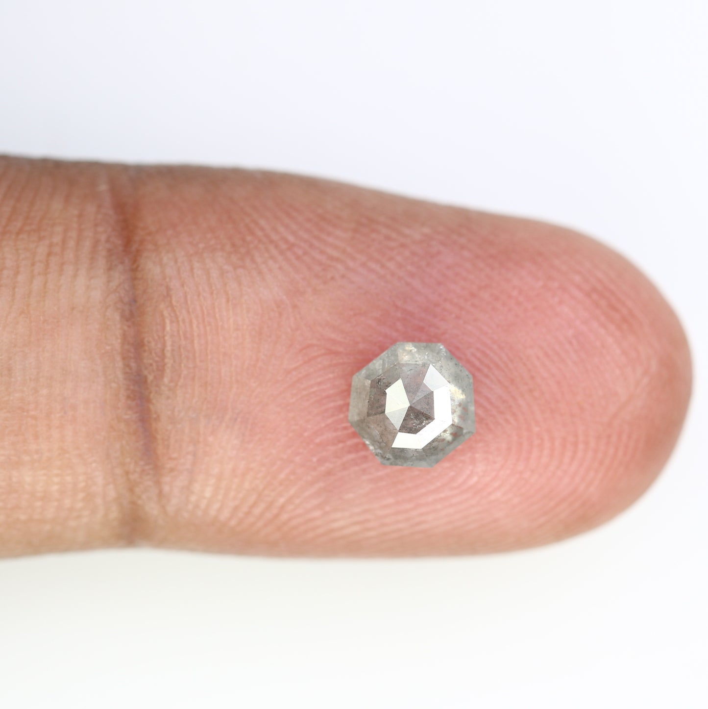 0.89 CT Geometric Shape Salt And Pepper Loose Diamond For Engagement Ring - JayKrishna Diamond