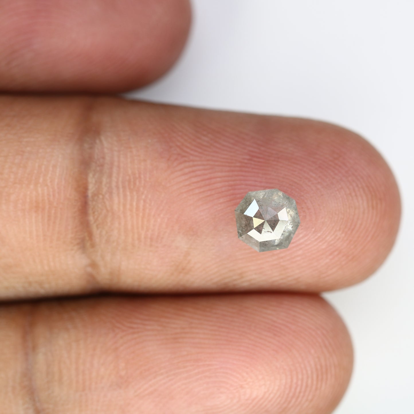 0.89 CT Geometric Shape Salt And Pepper Loose Diamond For Engagement Ring - JayKrishna Diamond