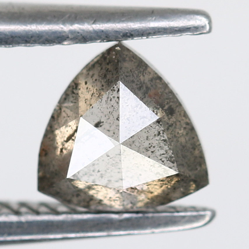 0.42 CT Loose Fancy Triangle Shape Salt and Pepper Diamond for Galaxy Ring and Artisan Jewelry Design - JayKrishna Diamond