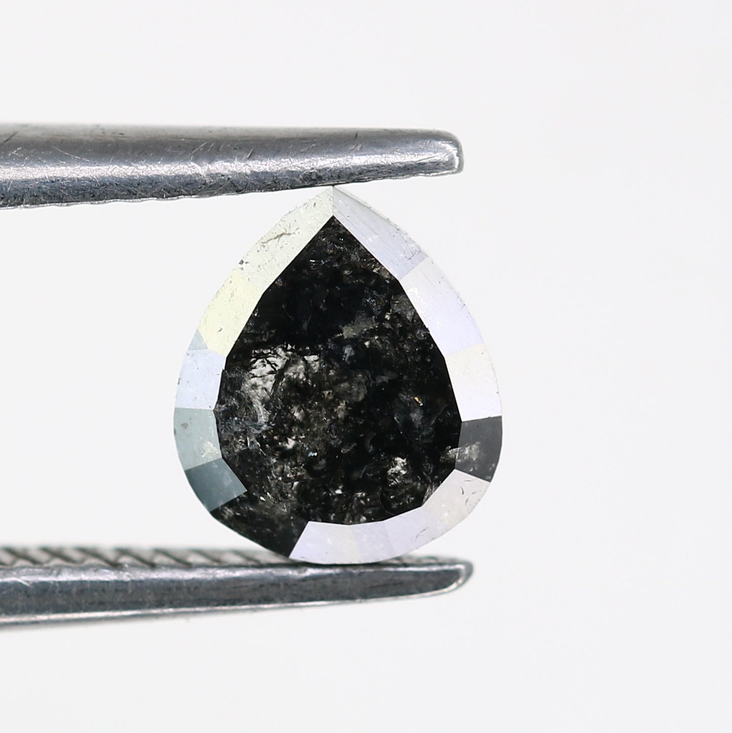 0.50 Carat Pear Shaped Loose Salt And Pepper Diamond For wedding Ring - JayKrishna Diamond