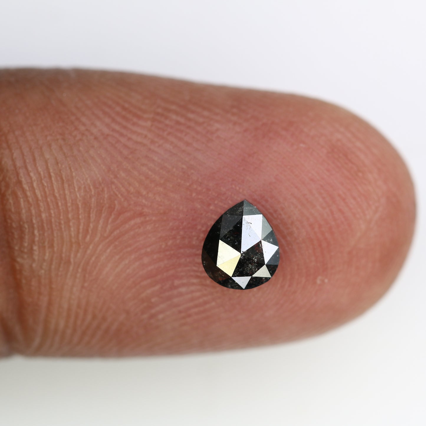 0.50 Carat Pear Shaped Loose Salt And Pepper Diamond For wedding Ring - JayKrishna Diamond