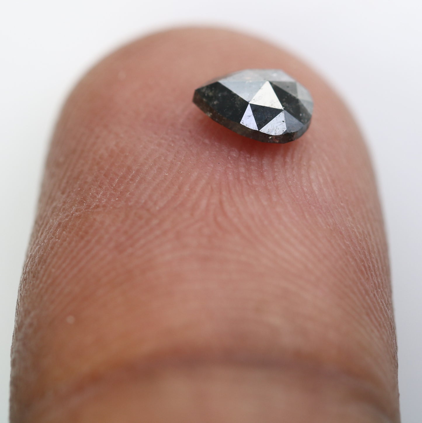 0.50 Carat Pear Shaped Loose Salt And Pepper Diamond For wedding Ring - JayKrishna Diamond