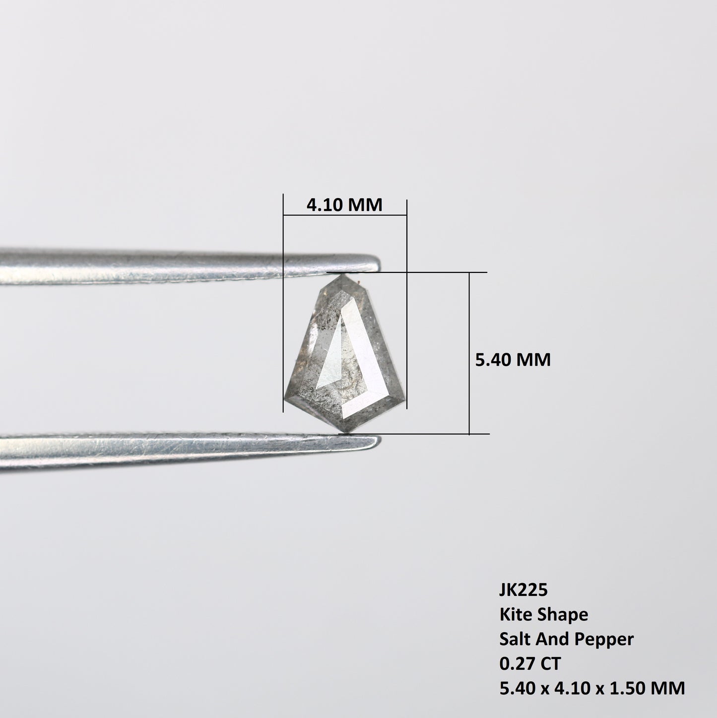 0.27 Carat Loose Kite Shape Natural Salt and Pepper Diamond – Perfect for Galaxy Rings | Unique Salt and Pepper Diamond Jewelry - JayKrishna Diamond