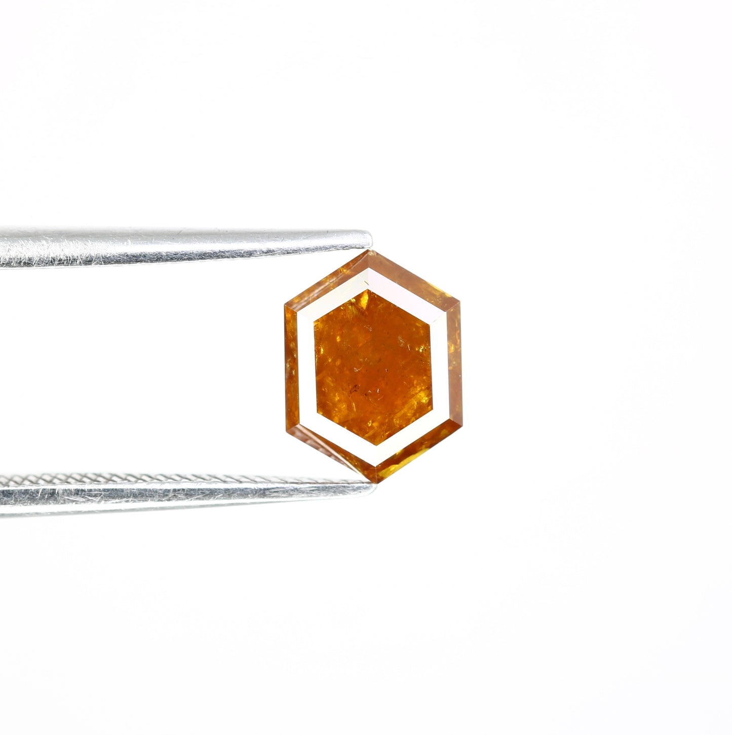 1.80 CT Elongated Hexagon Cut 8.20 MM Fancy Orange Diamond For Engagement Ring - JayKrishna Diamond