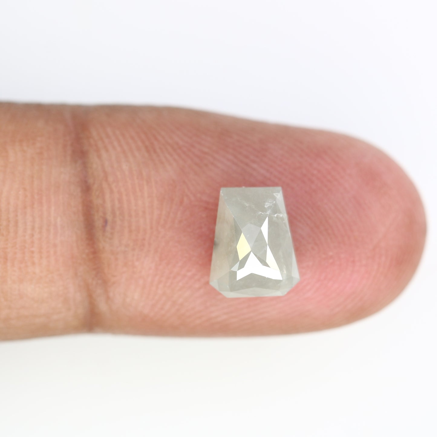 2.78 CT Geometric Shape Grey 8.50 MM Natural Diamond For Engagement Ring - JayKrishna Diamond