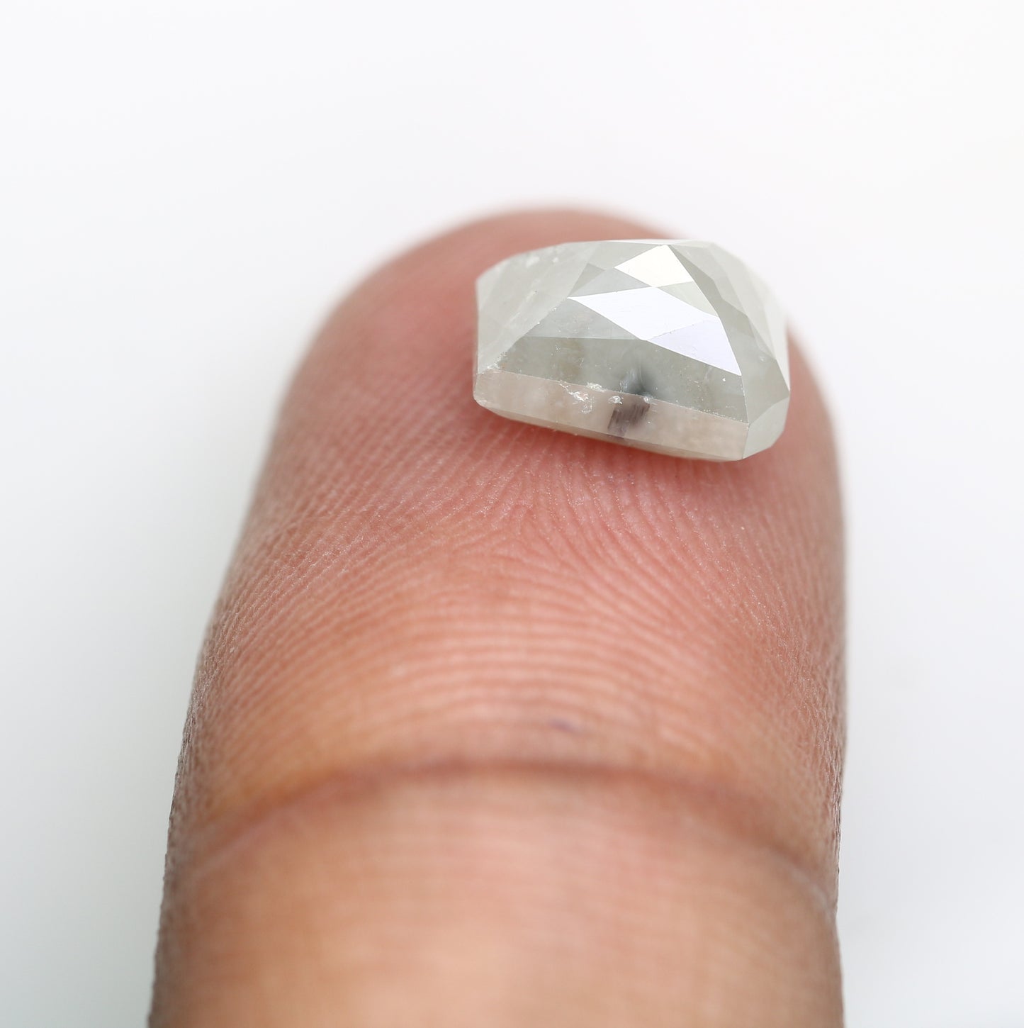 2.78 CT Geometric Shape Grey 8.50 MM Natural Diamond For Engagement Ring - JayKrishna Diamond