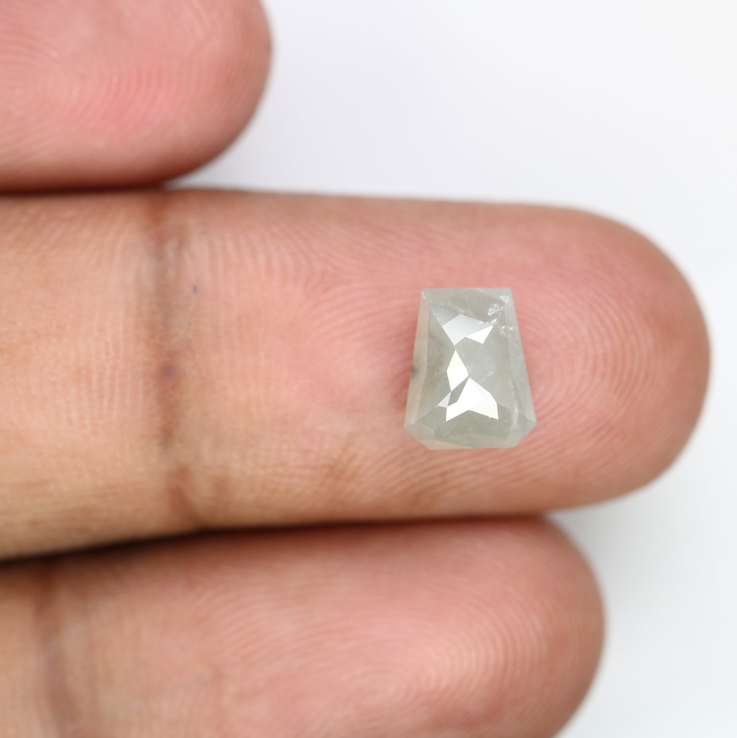 2.78 CT Geometric Shape Grey 8.50 MM Natural Diamond For Engagement Ring - JayKrishna Diamond