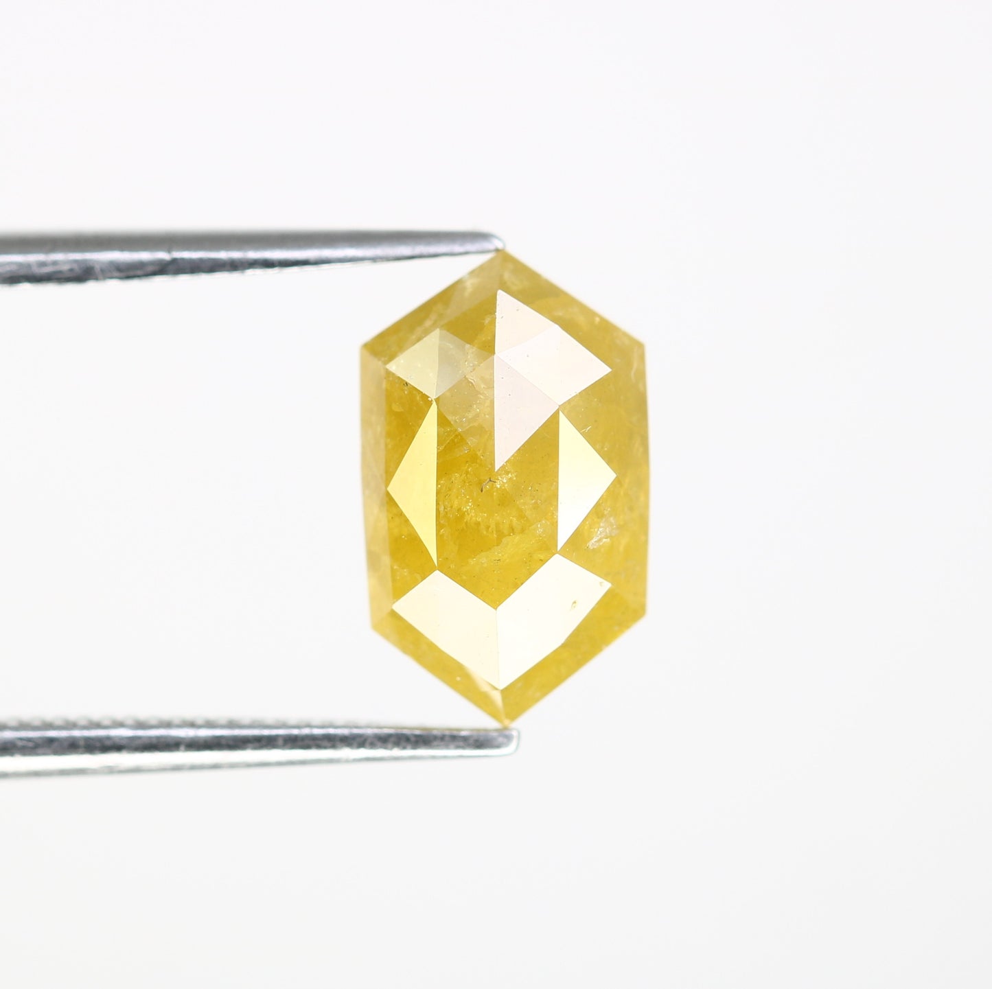 2.65 CT 10.60 MM Elongated Hexagon Shape Yellow Fancy Diamond For Wedding Ring - JayKrishna Diamond