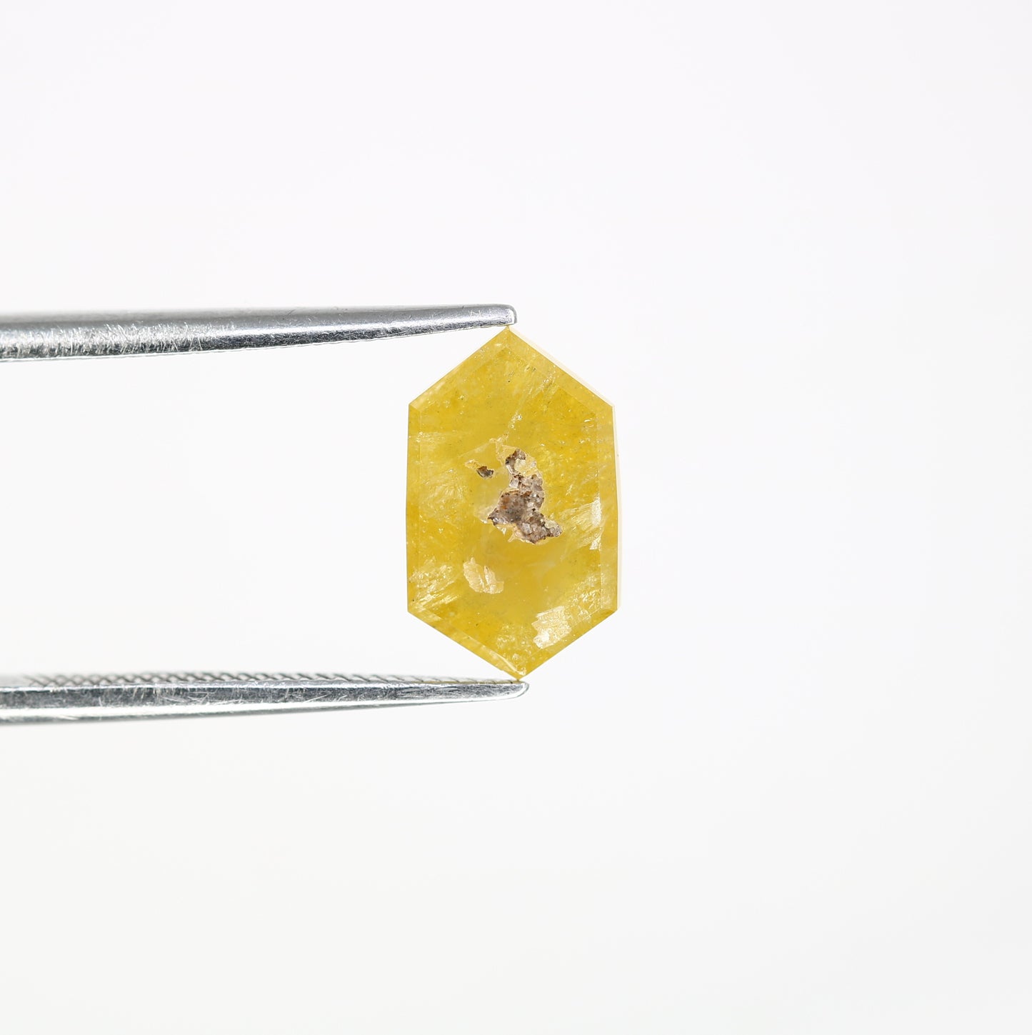 2.65 CT 10.60 MM Elongated Hexagon Shape Yellow Fancy Diamond For Wedding Ring - JayKrishna Diamond