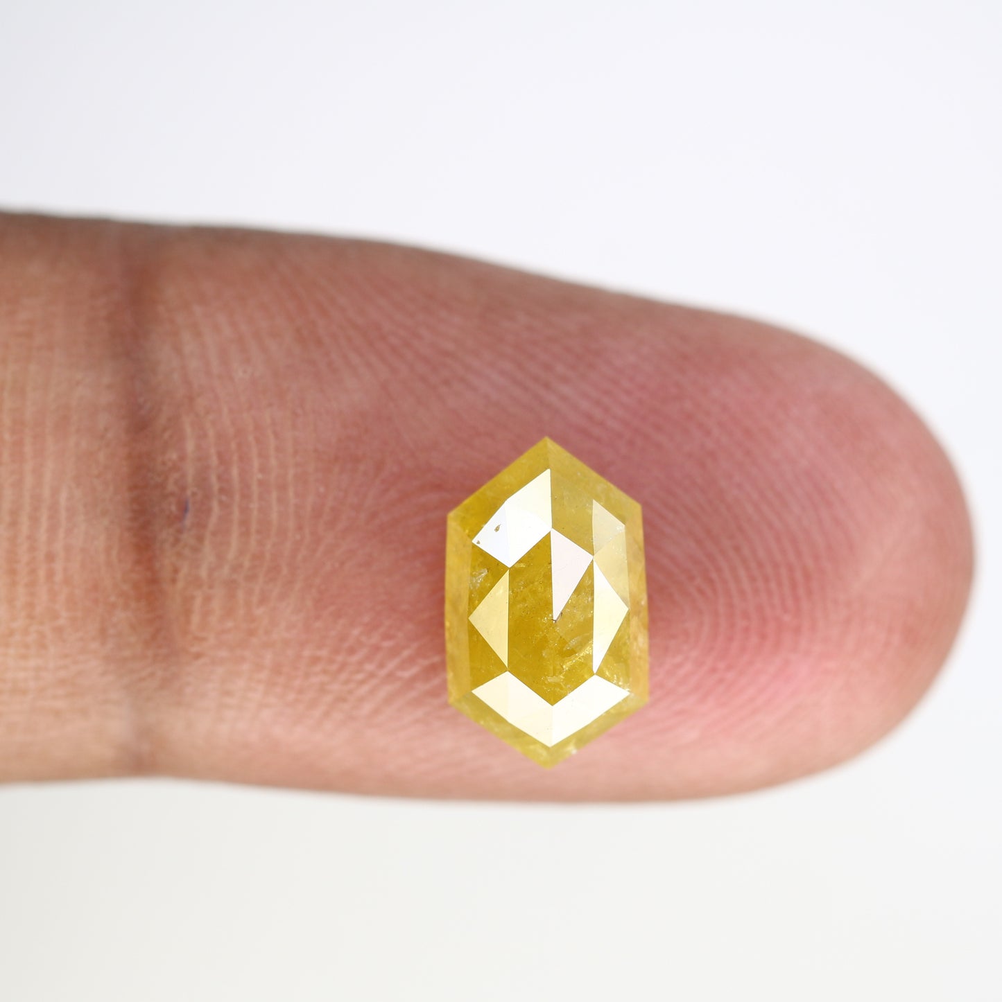2.65 CT 10.60 MM Elongated Hexagon Shape Yellow Fancy Diamond For Wedding Ring - JayKrishna Diamond