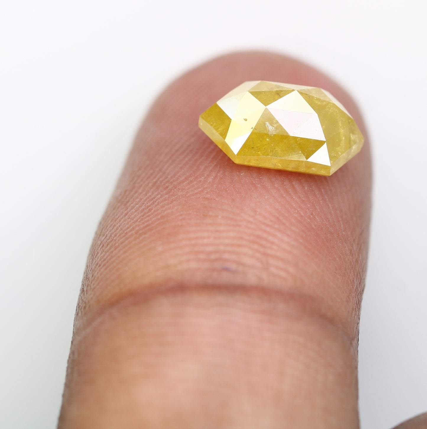 2.65 CT 10.60 MM Elongated Hexagon Shape Yellow Fancy Diamond For Wedding Ring - JayKrishna Diamond