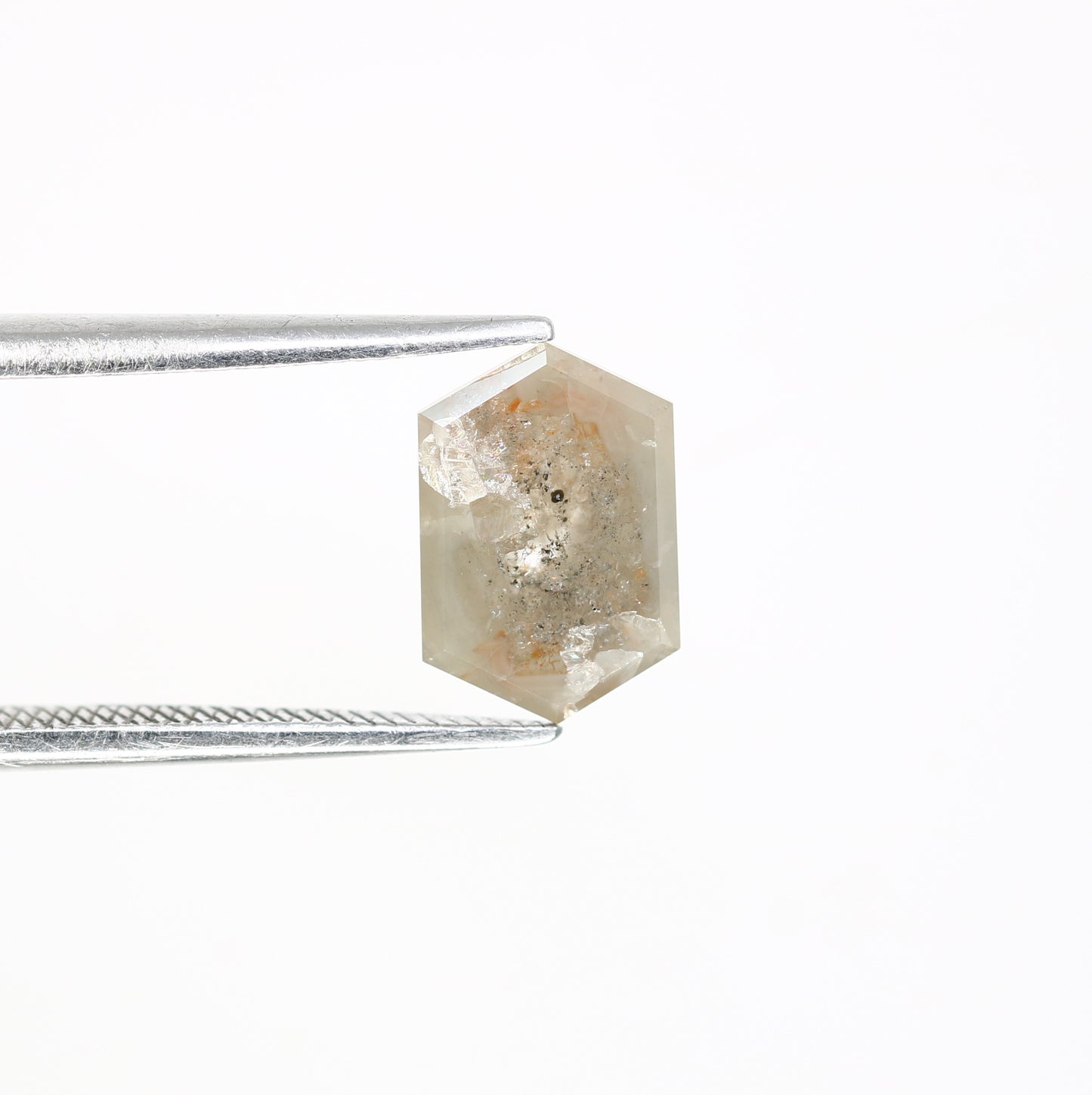 2.00 CT 9.70 MM Fancy Grey Elongated Hexagon Shape Diamond For Designer Jewelry - JayKrishna Diamond