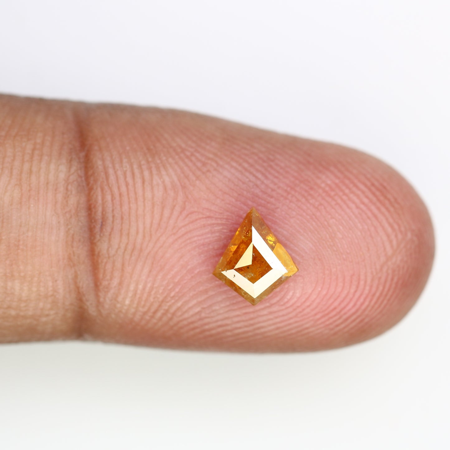 0.79 CT 7.40 MM Orange Color Natural Loose Kite Shaped Diamond For Wedding Ring - JayKrishna Diamond