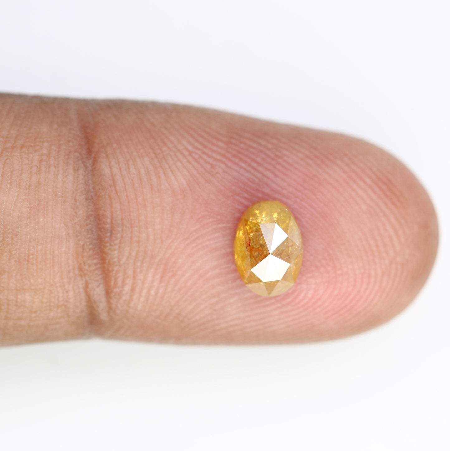 1.15 CT Oval Shape Natural Orange 7.20 MM Loose Diamond For Wedding Ring - JayKrishna Diamond