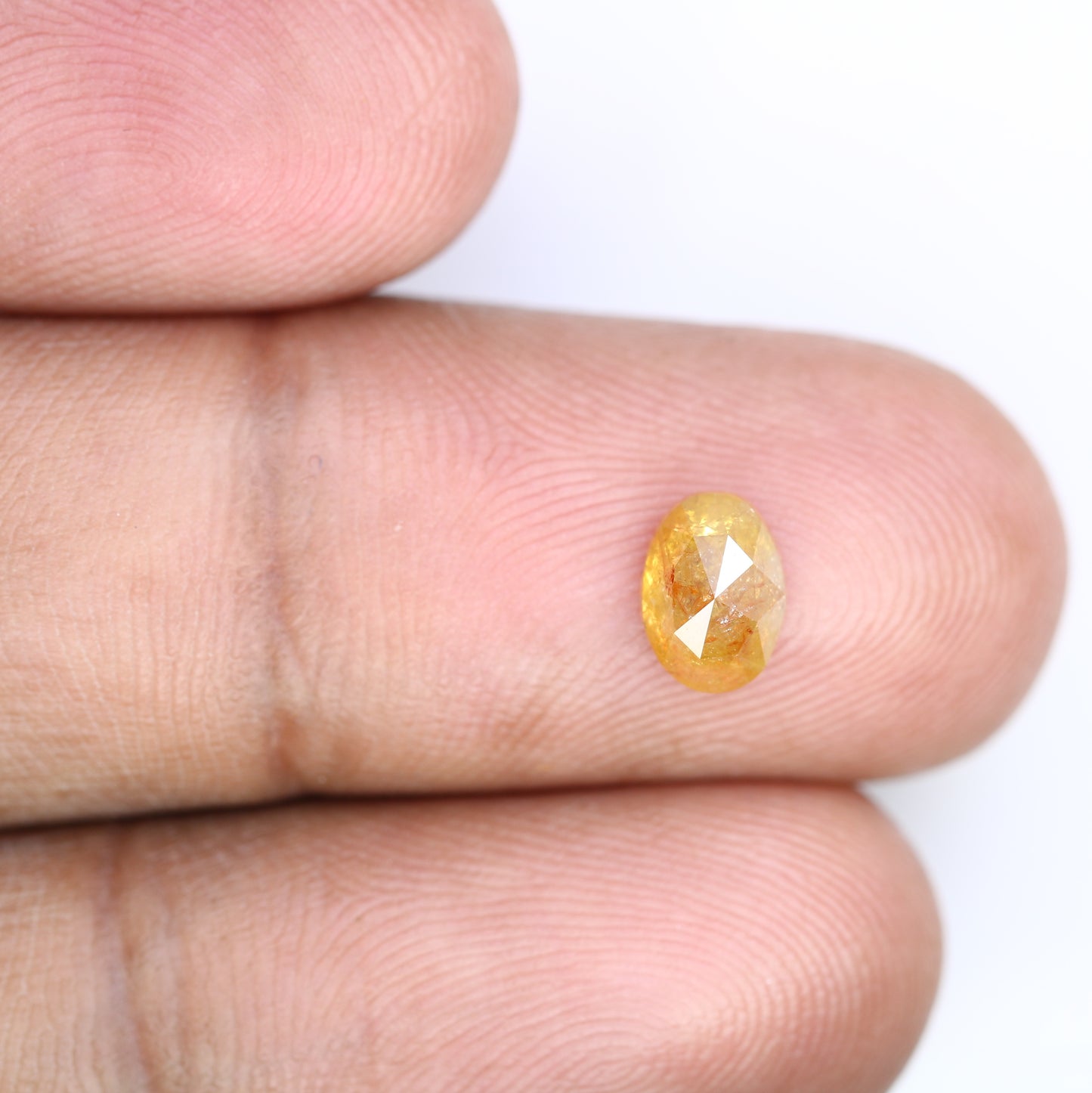 1.15 CT Oval Shape Natural Orange 7.20 MM Loose Diamond For Wedding Ring - JayKrishna Diamond