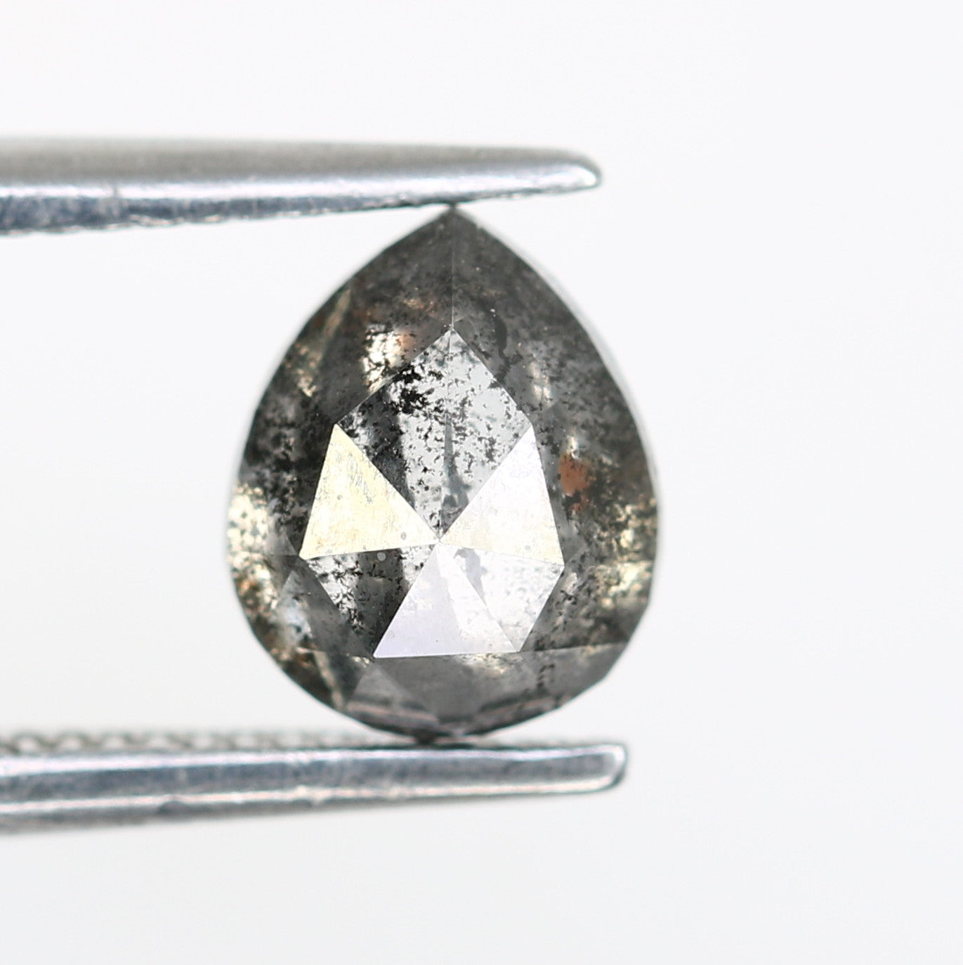 0.90 Carat Pear Shaped Loose Salt And Pepper Diamond For Diamond Pedant - JayKrishna Diamond