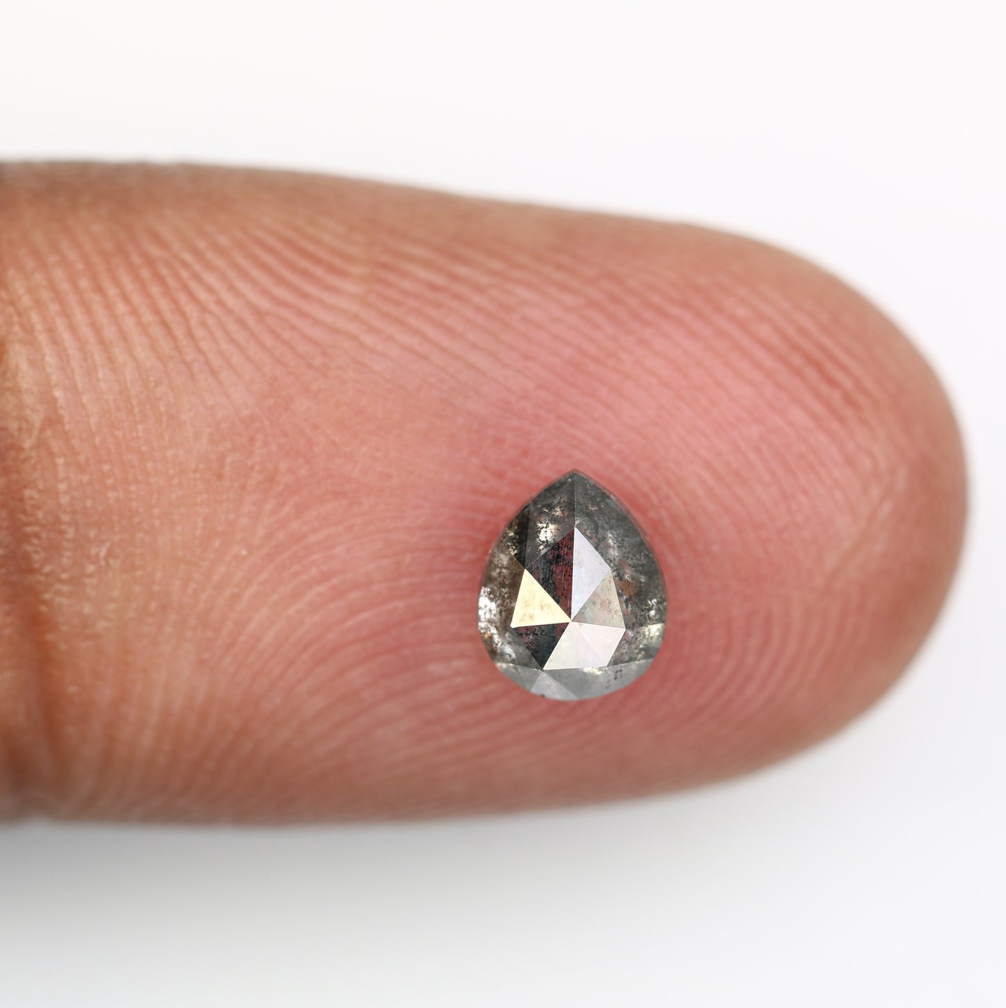 0.90 Carat Pear Shaped Loose Salt And Pepper Diamond For Diamond Pedant - JayKrishna Diamond