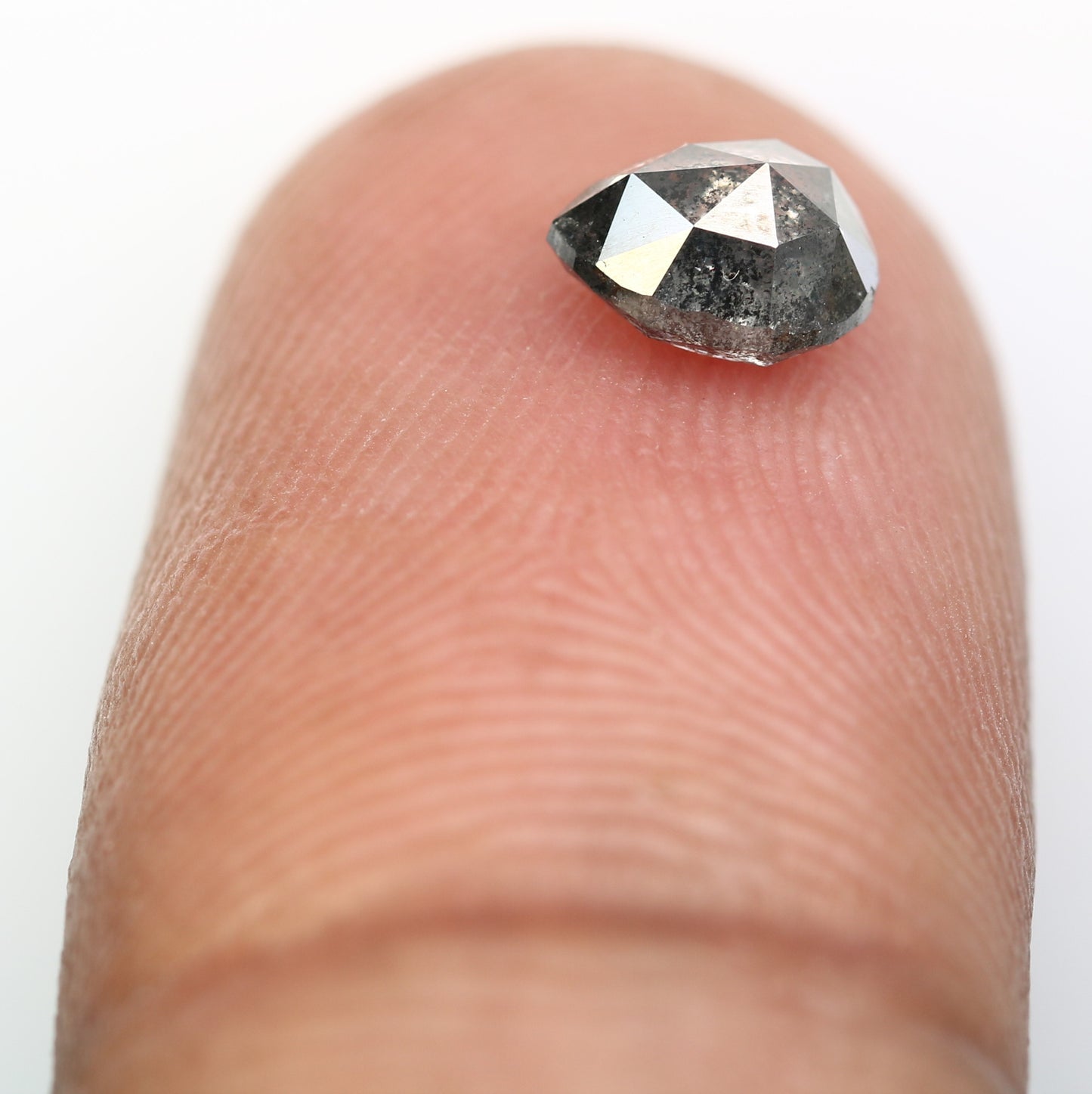 0.90 Carat Pear Shaped Loose Salt And Pepper Diamond For Diamond Pedant - JayKrishna Diamond