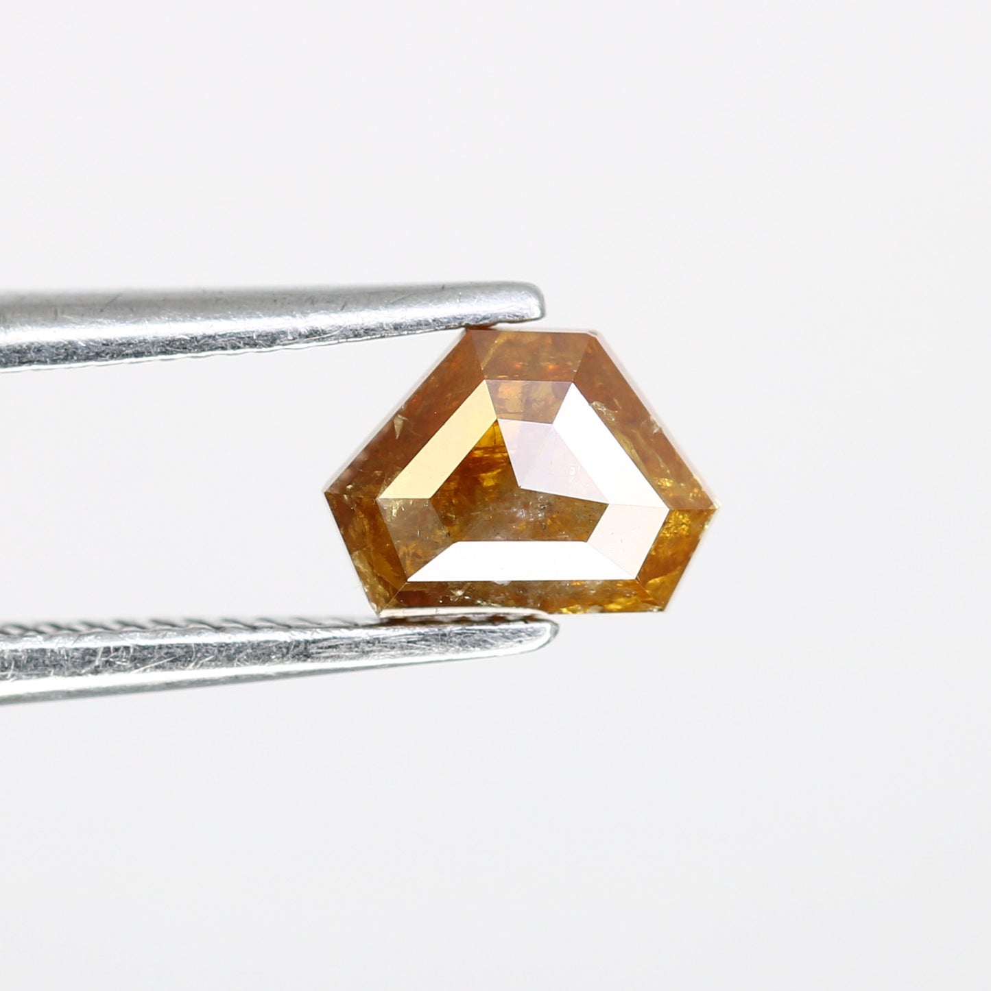 0.70 CT Triangle Shape 4.60 MM Orange Fancy Natural Diamond For Wedding Ring - JayKrishna Diamond