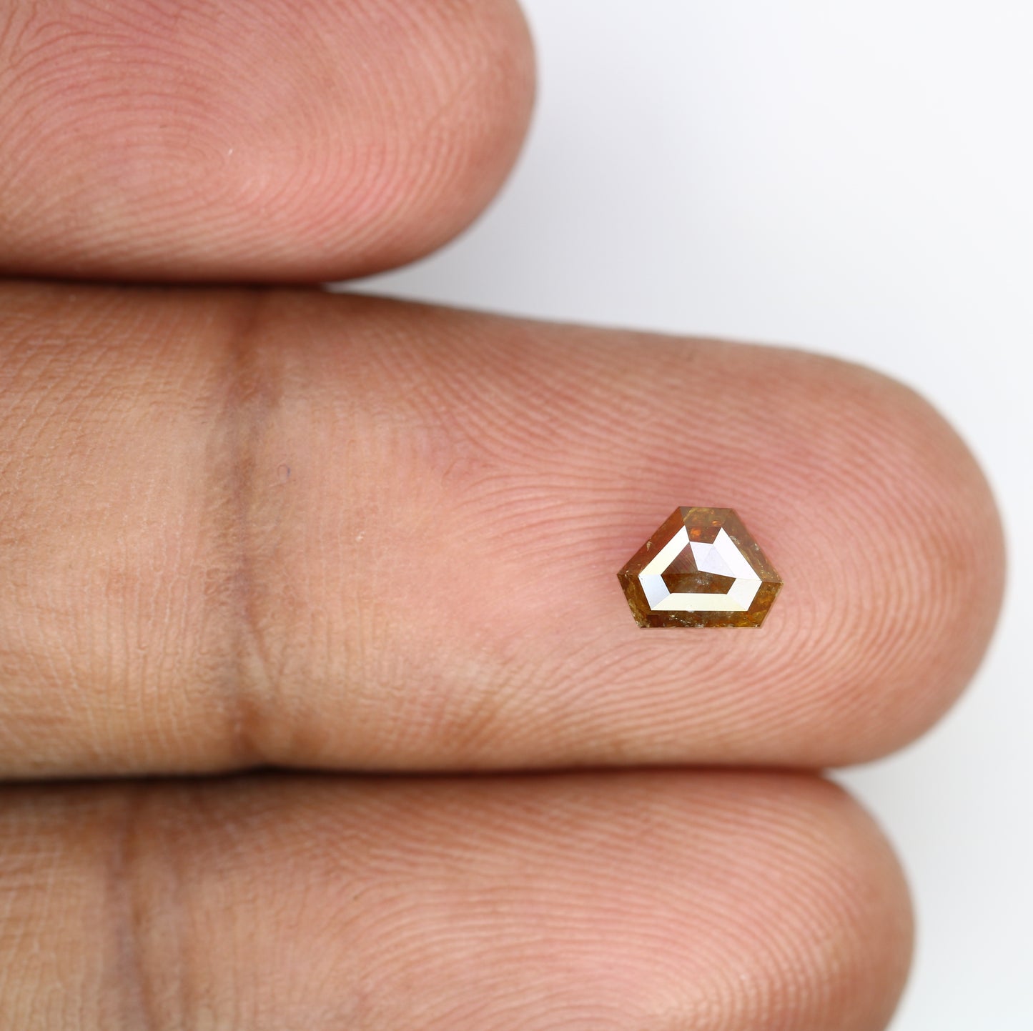 0.70 CT Triangle Shape 4.60 MM Orange Fancy Natural Diamond For Wedding Ring - JayKrishna Diamond