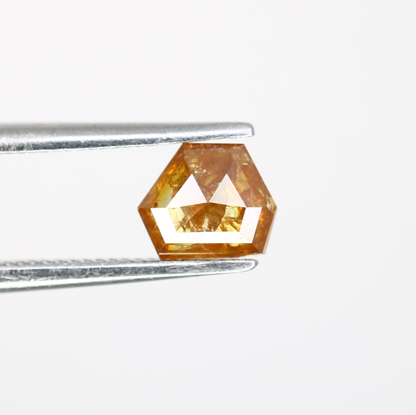 0.69 Carat 4.90 MM Orange Fancy Triangle Shape Natural Diamond For Wedding Ring - JayKrishna Diamond