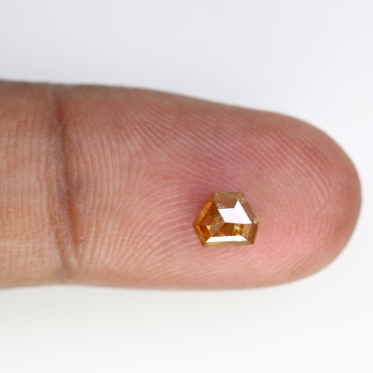 0.69 Carat 4.90 MM Orange Fancy Triangle Shape Natural Diamond For Wedding Ring - JayKrishna Diamond