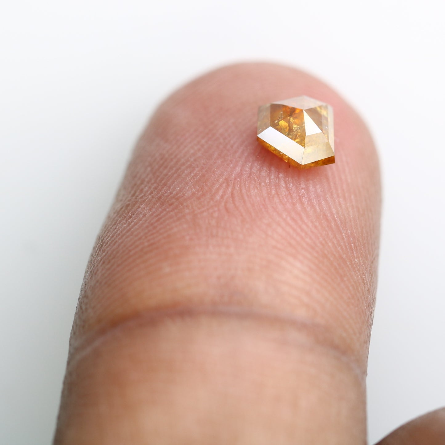 0.69 Carat 4.90 MM Orange Fancy Triangle Shape Natural Diamond For Wedding Ring - JayKrishna Diamond