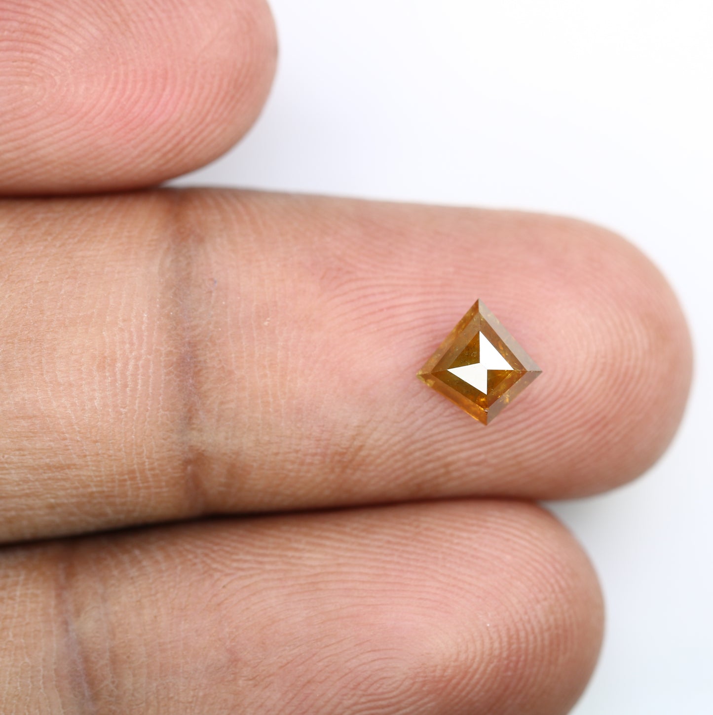 0.73 Carat Orange Color Natural Loose Kite Shaped 7.00 MM Diamond For Wedding Ring - JayKrishna Diamond