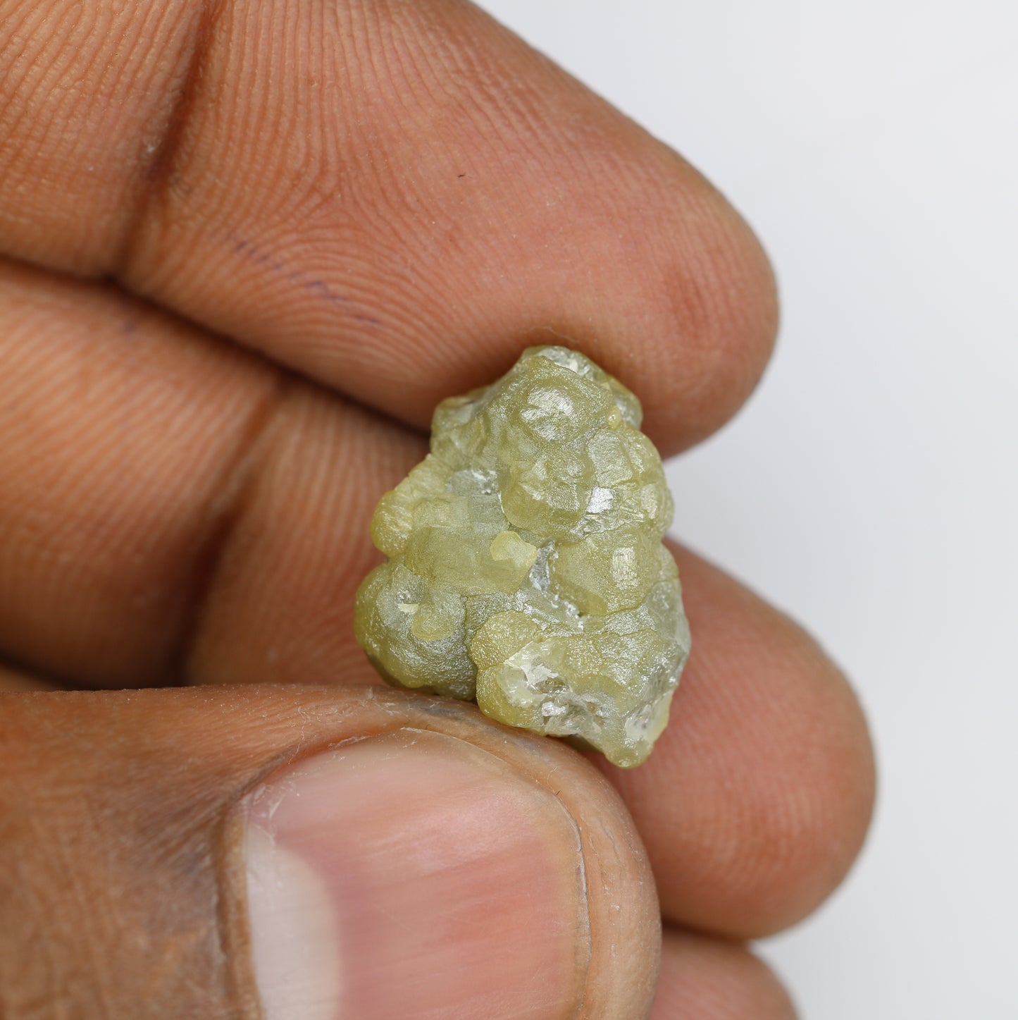13.17 CT Greenish Rough Uncut Diamond For Engagement Ring - JayKrishna Diamond