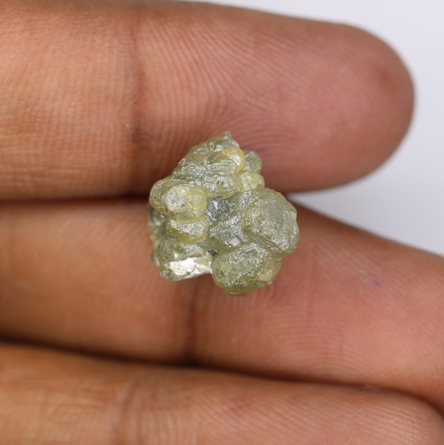 14.10 CT Uncut Raw Greenish Rough Diamond For Engagement Ring - JayKrishna Diamond