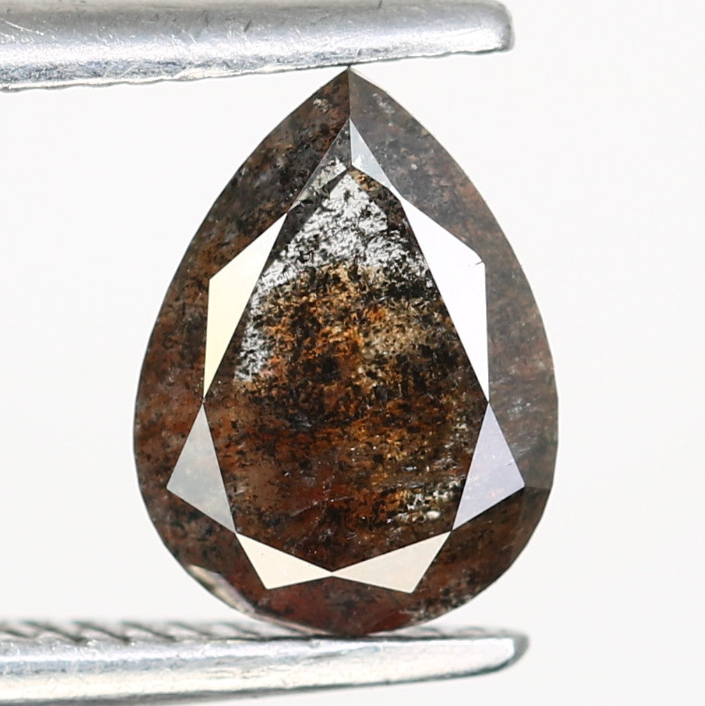 0.67 Carat Pear Shaped Loose Natural Salt and Pepper Diamond for Galaxy Ring - Unique Gemstone for Celestial-Inspired Jewelry Designs - JayKrishna Diamond