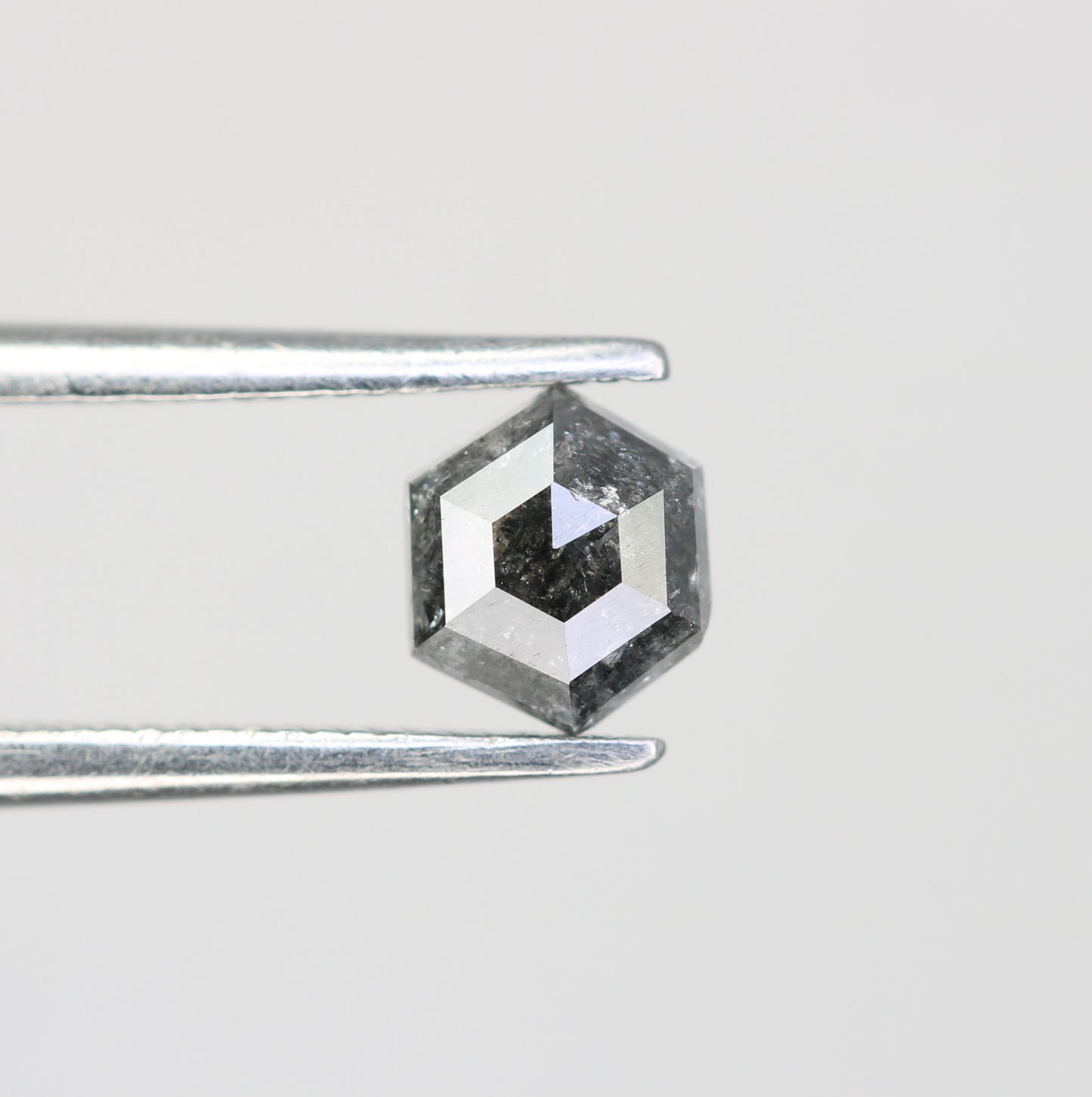 0.55 CT Elongated Hexagon Salt and Pepper Diamond – Rare Loose Gem for Modern Engagement Rings - JayKrishna Diamond