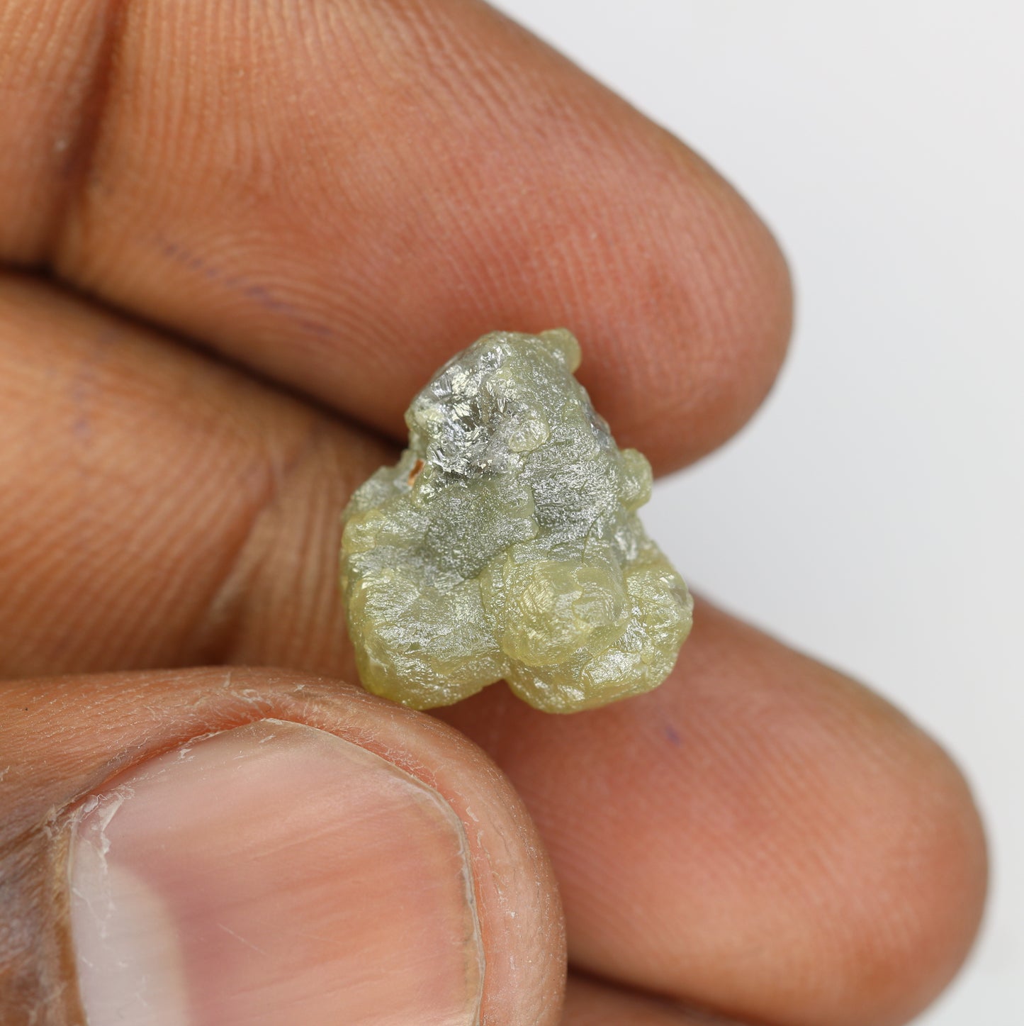 9.24 CT Rough Irregular Cut Raw Greenish Diamond For Engagement Ring - JayKrishna Diamond