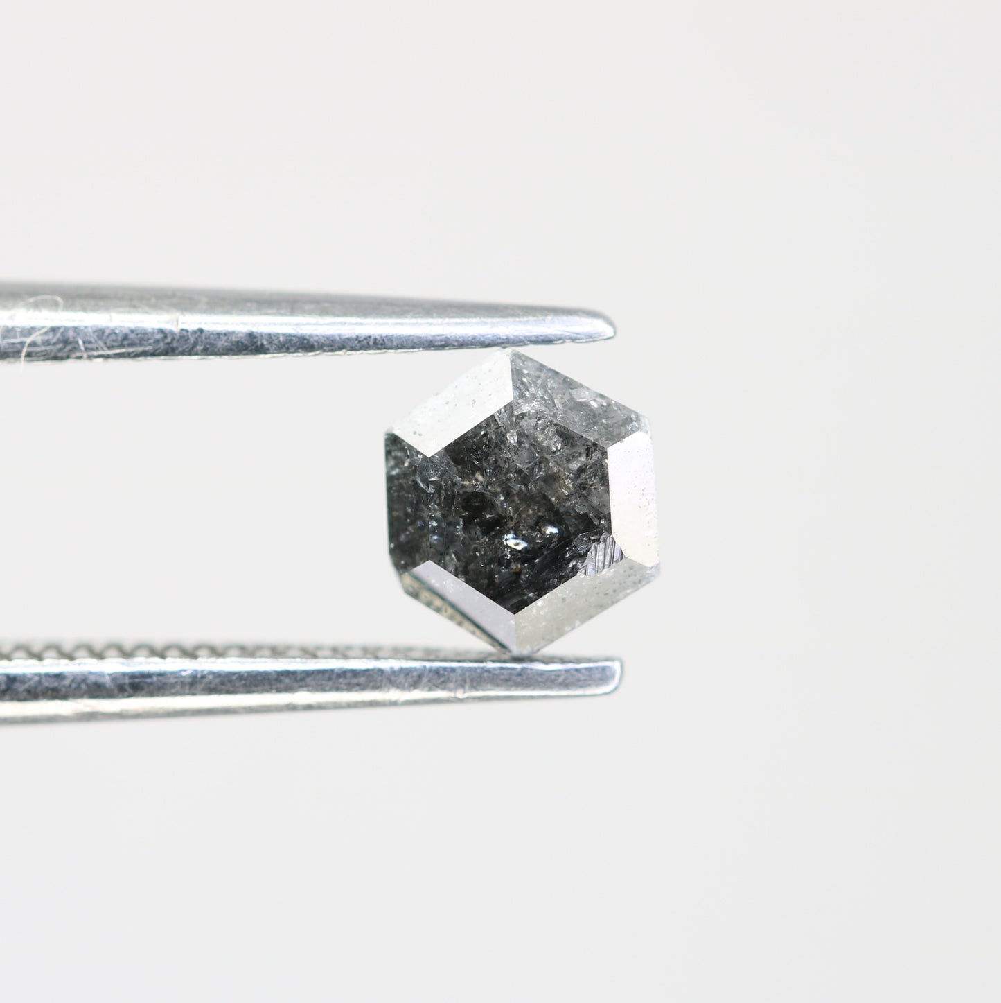 0.55 CT Elongated Hexagon Salt and Pepper Diamond – Rare Loose Gem for Modern Engagement Rings - JayKrishna Diamond