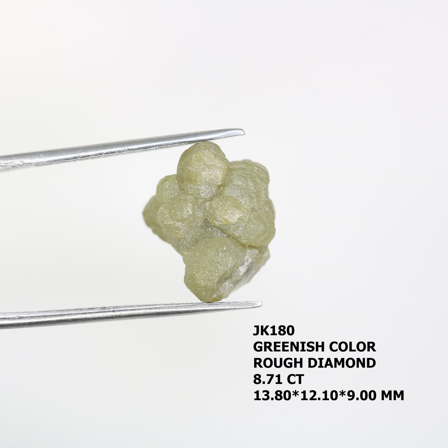 8.71 CT Greenish Rough Irregular Cut Raw Diamond For Engagement Ring - JayKrishna Diamond