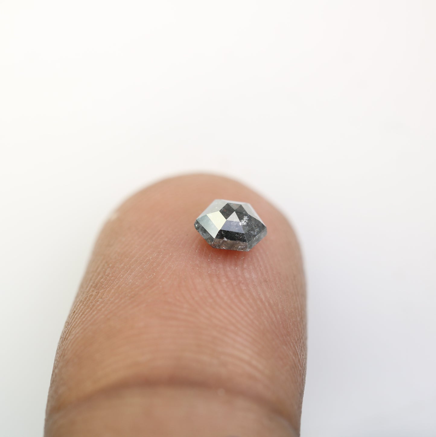 0.55 CT Elongated Hexagon Salt and Pepper Diamond – Rare Loose Gem for Modern Engagement Rings - JayKrishna Diamond