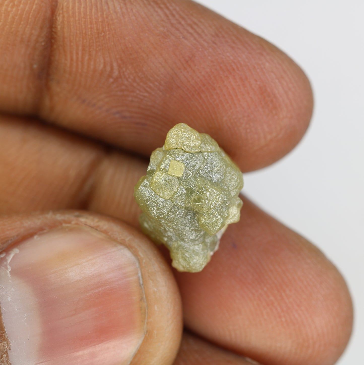 8.94 CT Greenish Uncut Rough Raw Diamond For Engagement Ring - JayKrishna Diamond