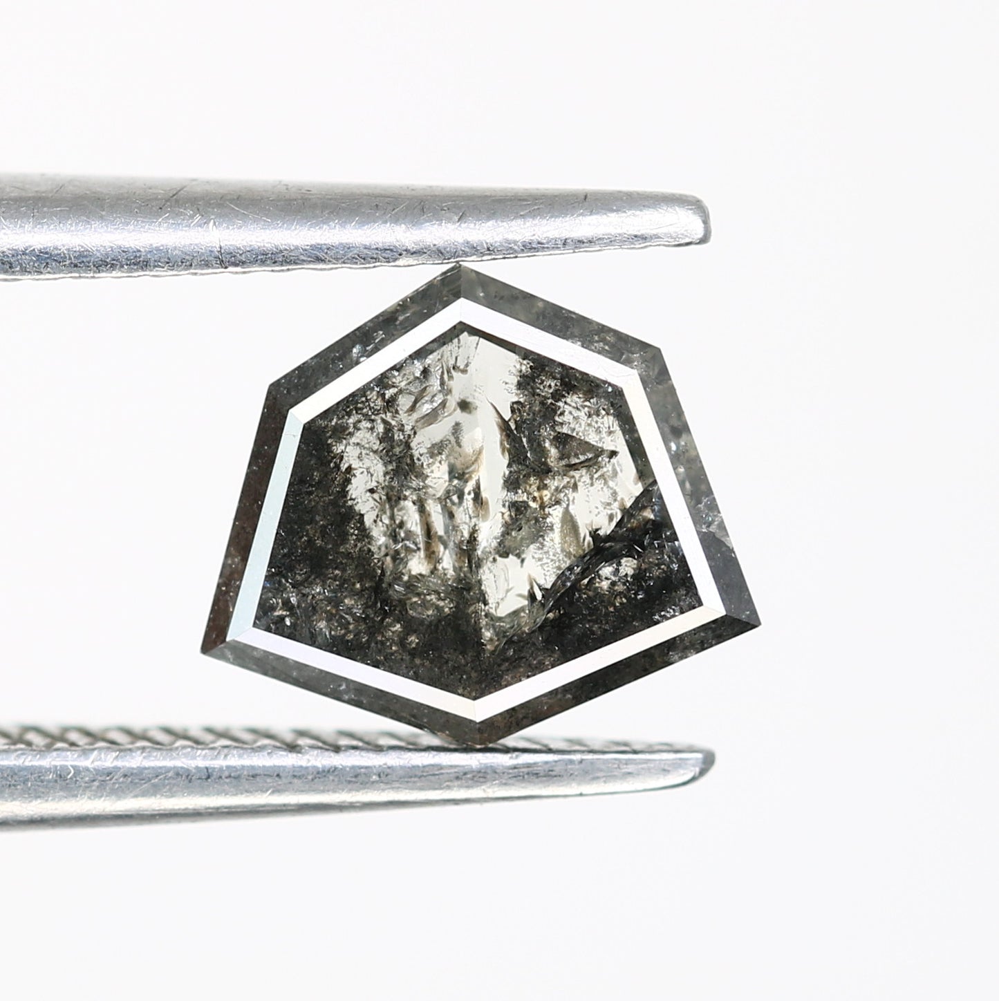 0.71 CT Loose Natural Salt And Pepper Geometric Shaped Diamond For Wedding Ring - JayKrishna Diamond