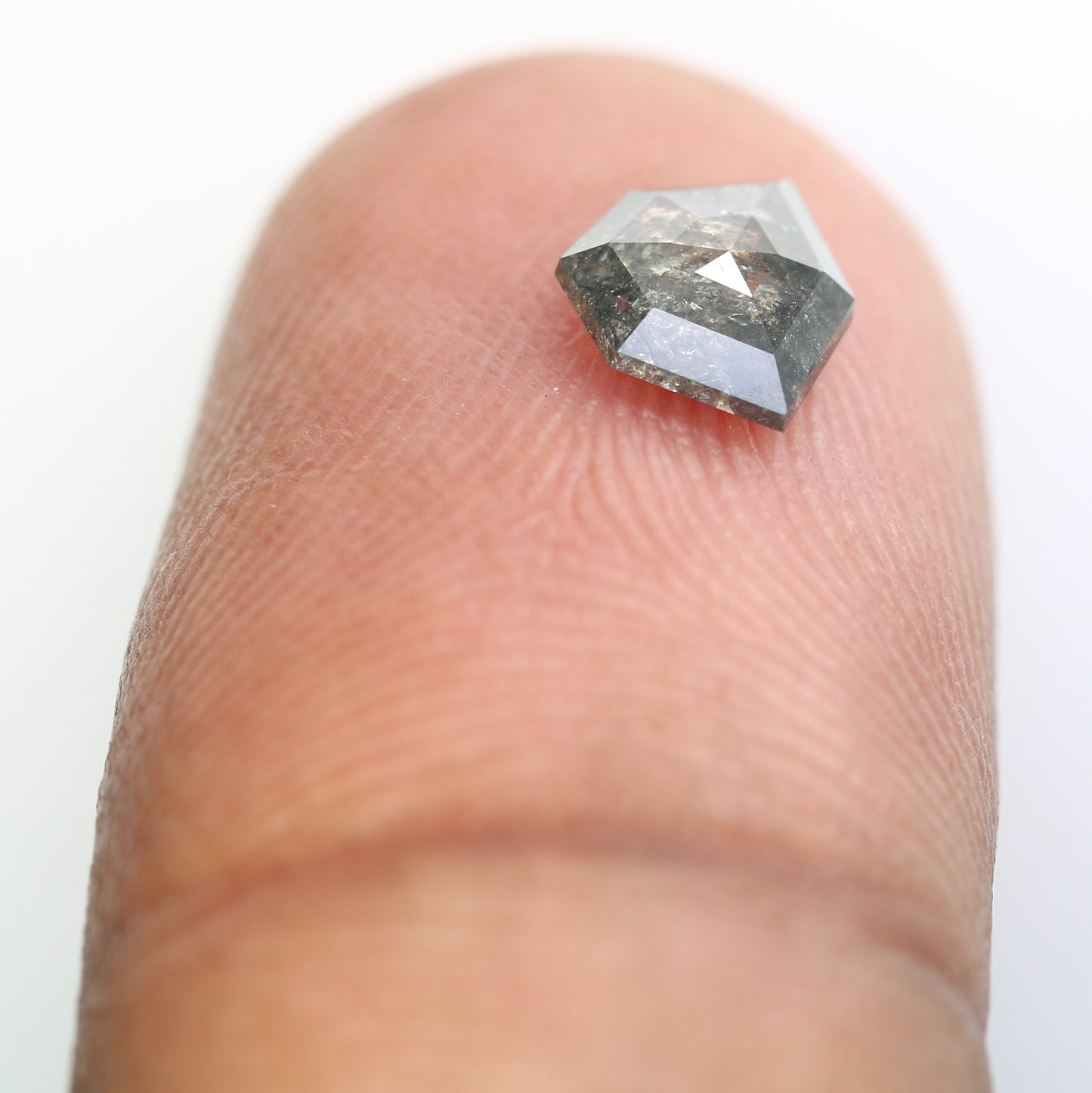 0.71 CT Loose Natural Salt And Pepper Geometric Shaped Diamond For Wedding Ring - JayKrishna Diamond