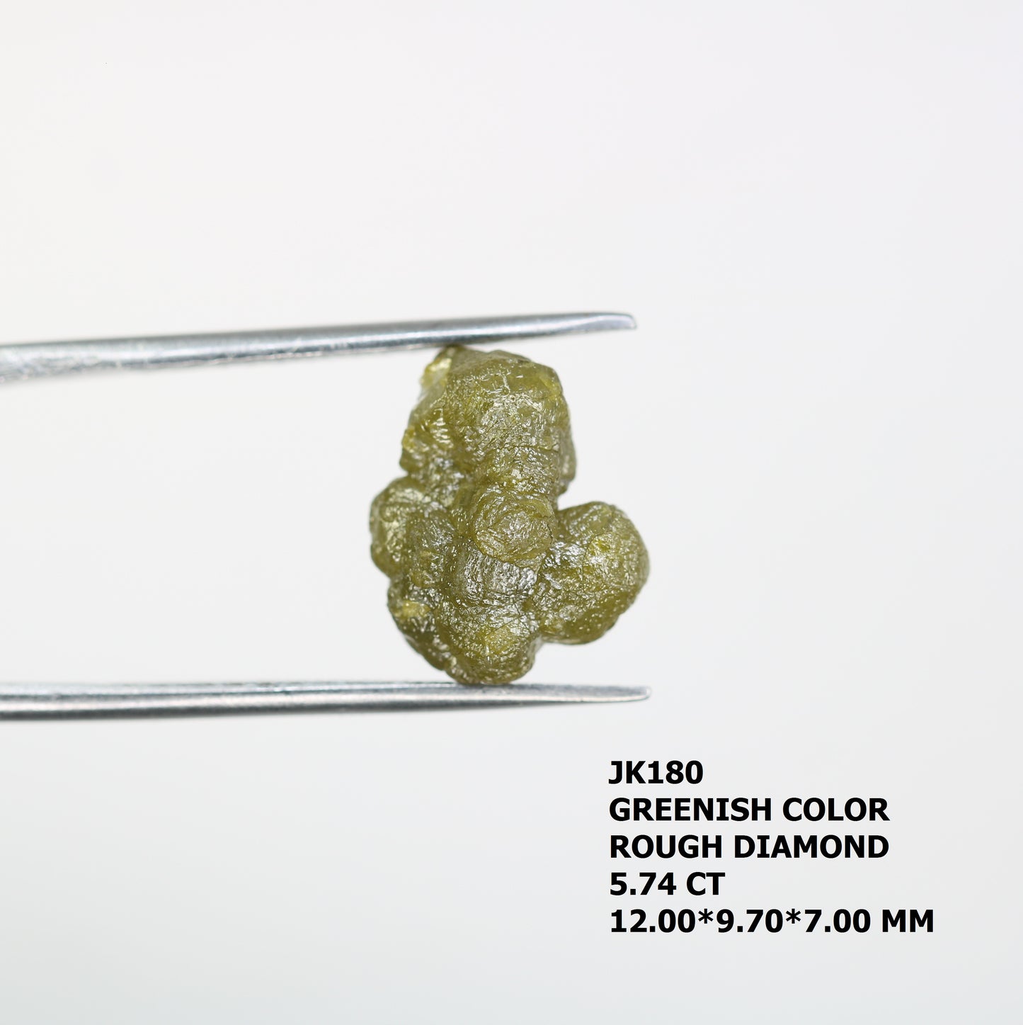 5.74 CT Uncut Raw Greenish Rough Diamond For Engagement Ring - JayKrishna Diamond