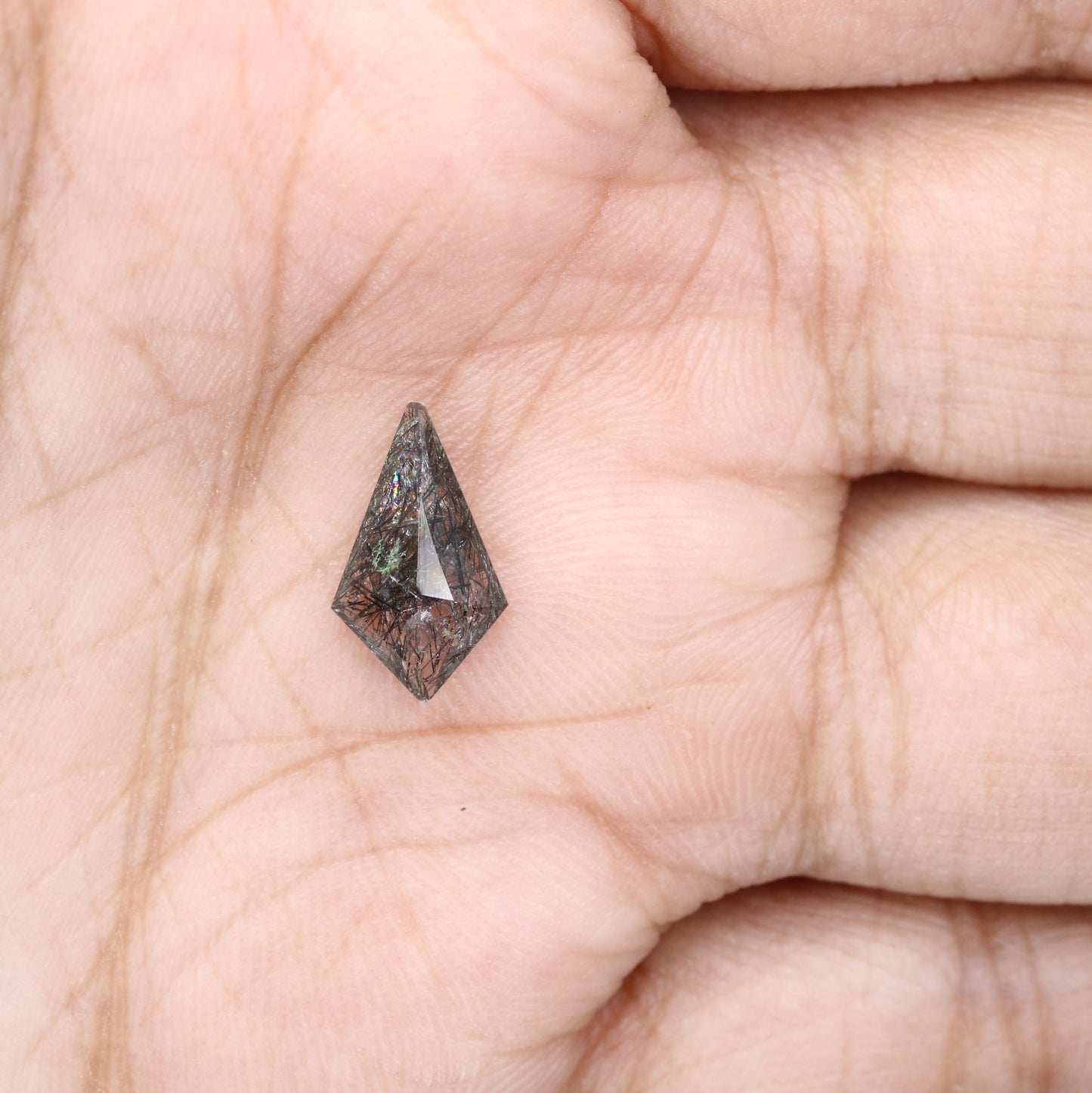 1.29 CT Black Rutile Polished Kite Shape 7.00 MM Natural Gemstone For Wedding Ring - JayKrishna Diamond