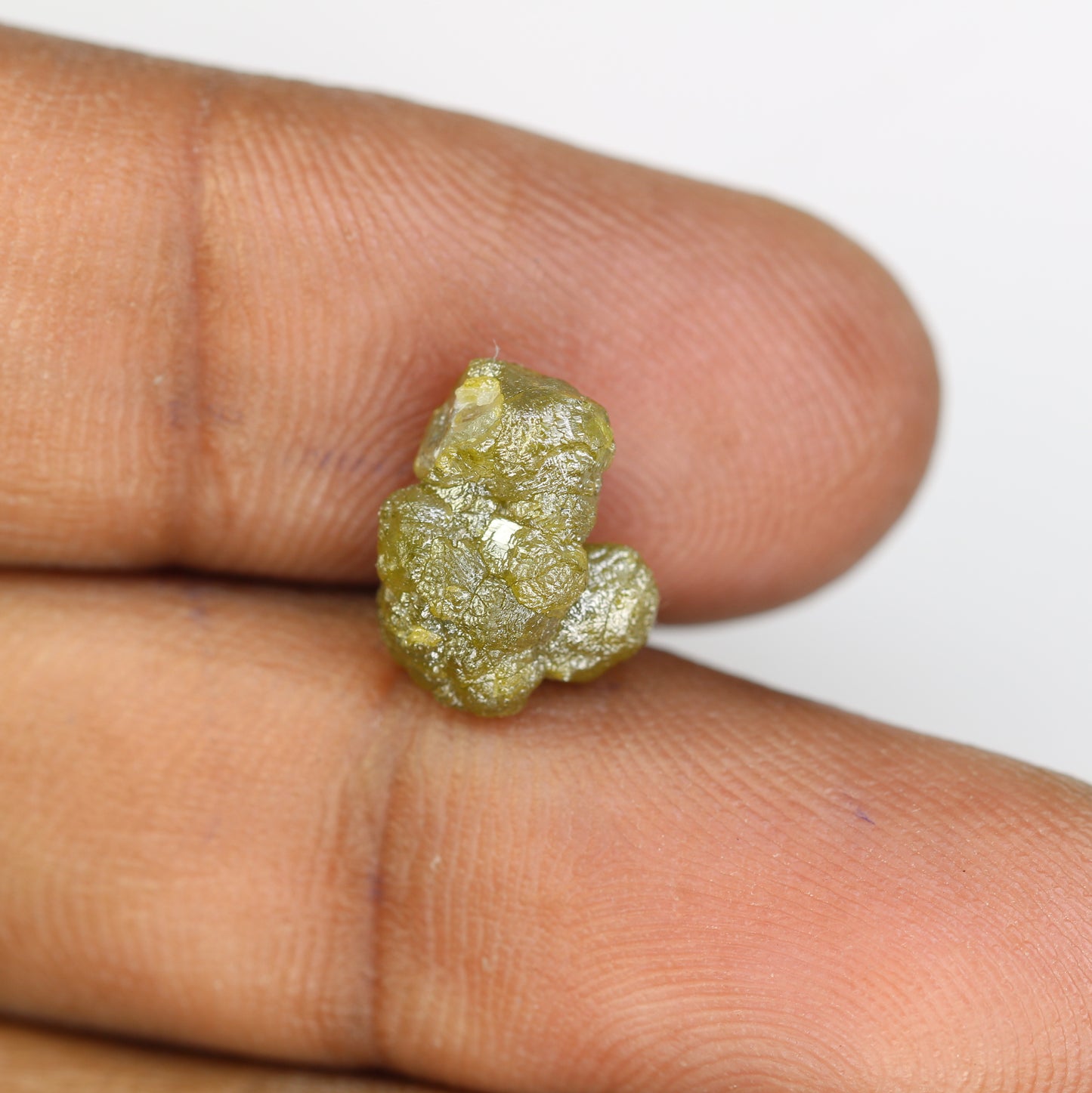 5.74 CT Uncut Raw Greenish Rough Diamond For Engagement Ring - JayKrishna Diamond
