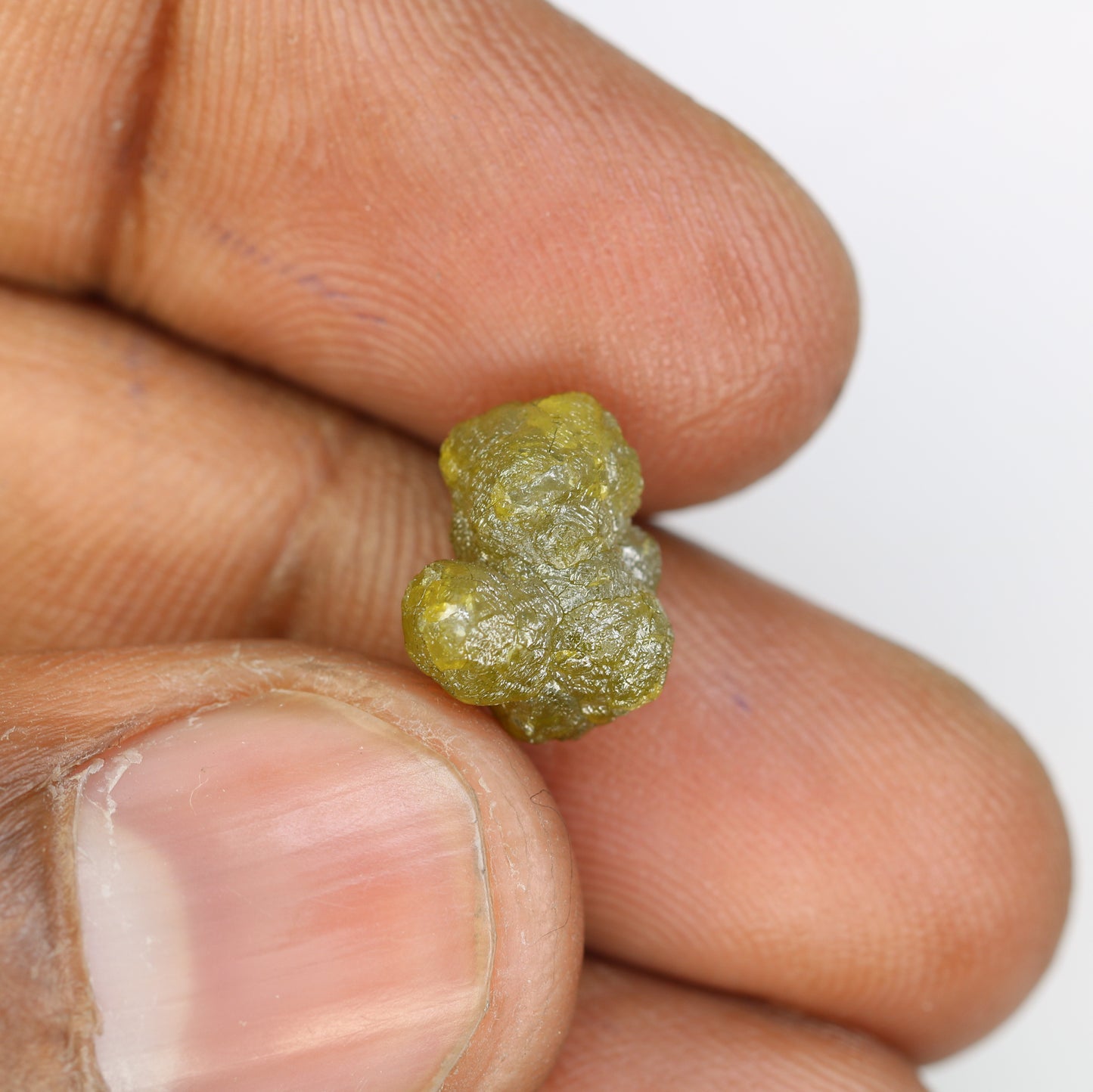 5.74 CT Uncut Raw Greenish Rough Diamond For Engagement Ring - JayKrishna Diamond