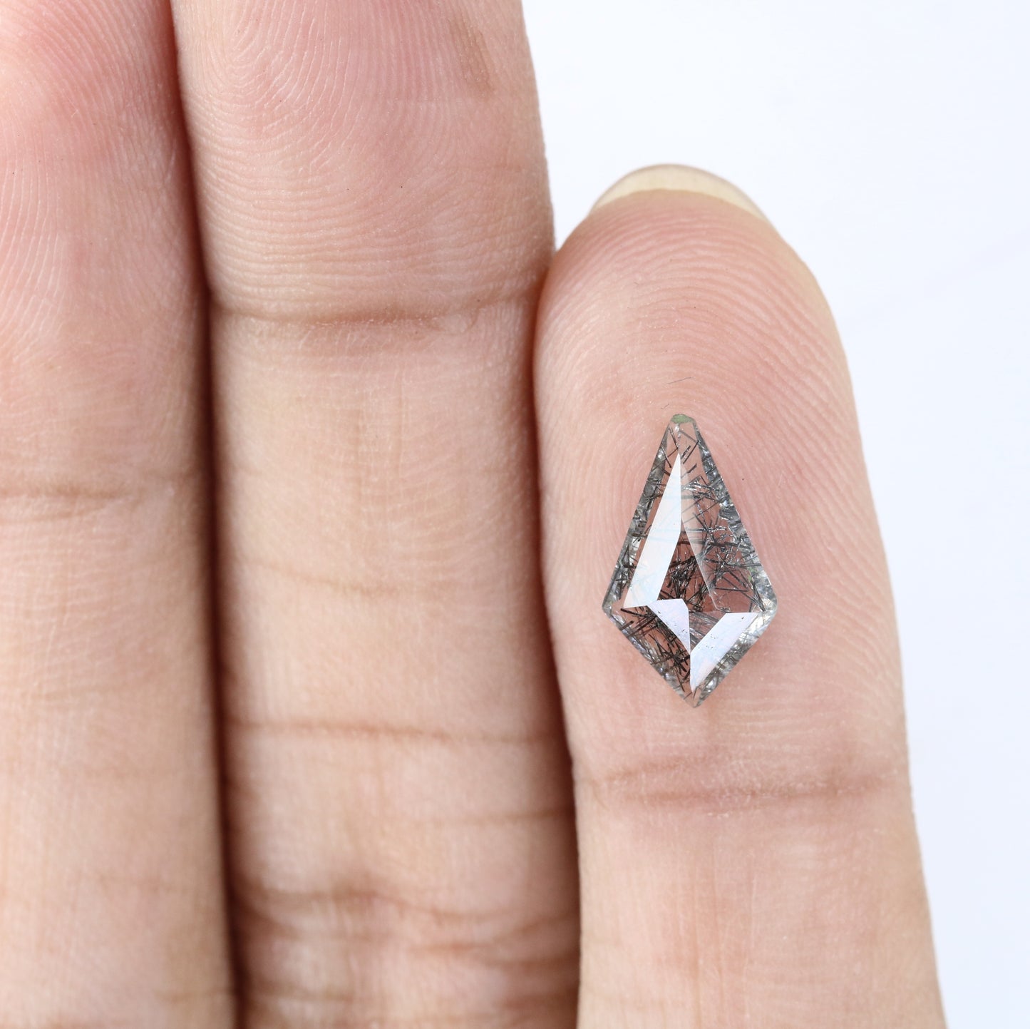 1.29 CT 6.90 MM Kite Shape Black Rutile Fancy Natural Gemstone For Engagement Ring - JayKrishna Diamond